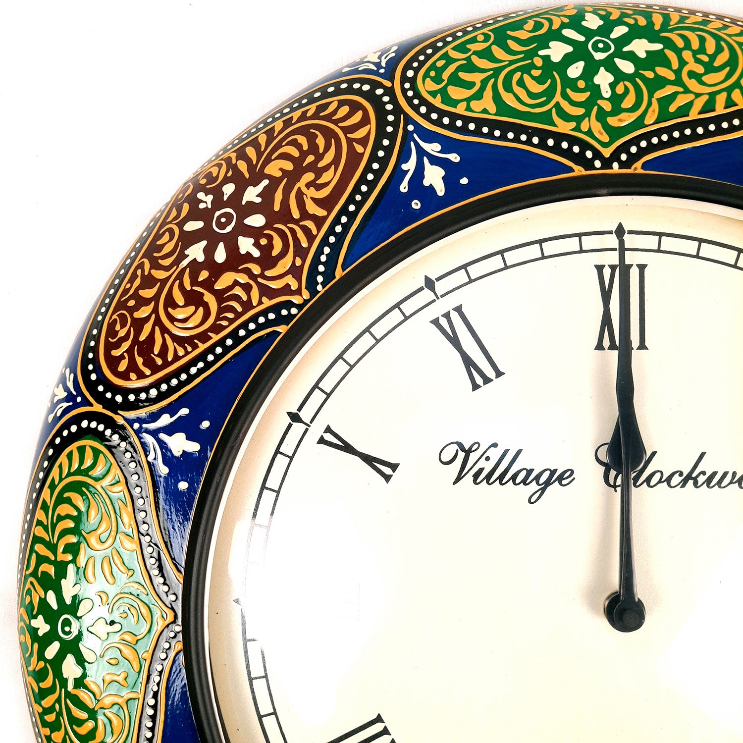 Wall Clock for Home | Wall Mount Analogue Clock Antique With Roman Numbers - For Living Room, Bedroom, Hall, Office Decor & Gift -18 Inch - Apkamart