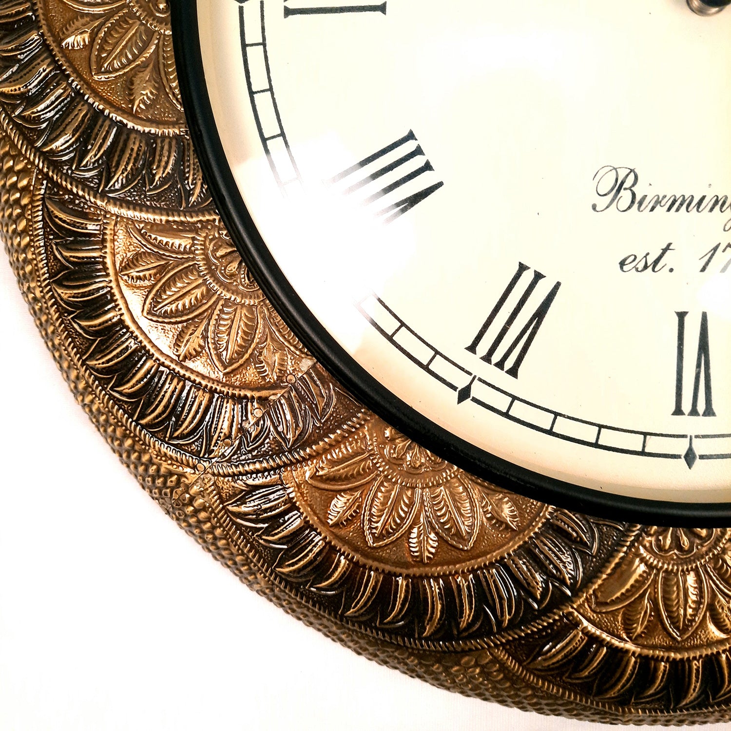 Wall Clock for Home | Wall Mount Analogue Clock Antique With Roman Numbers - For Living Room, Bedroom, Hall, Office Decor & Gift - Apkamart