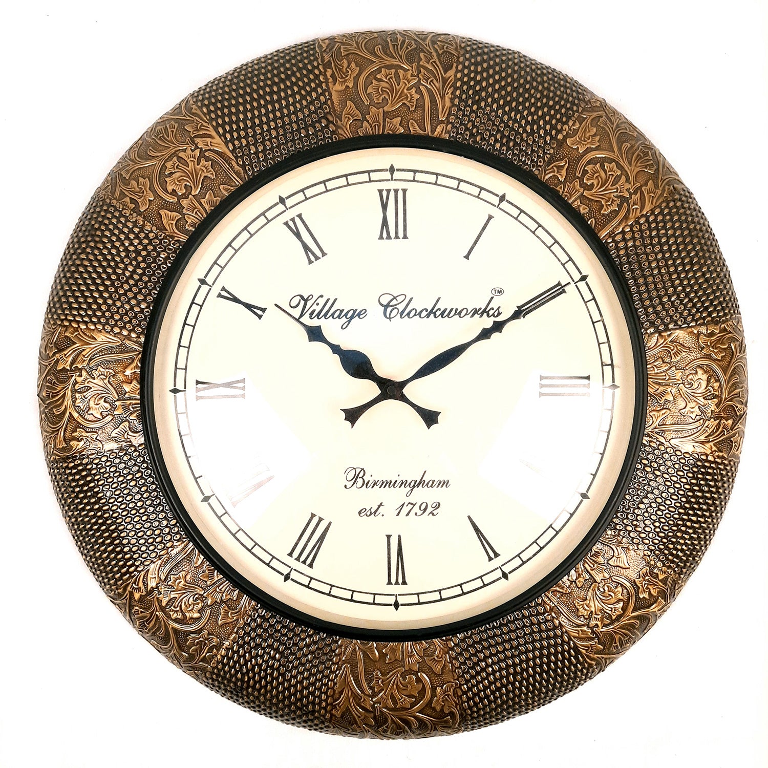 Wall Clock Vintage for Living Room | Wall Mount Clock Antique - For Home, Office, Bedroom, Hall Decor & Gifts | Wedding & Housewarming Gift - 18 Inch - Apkamart