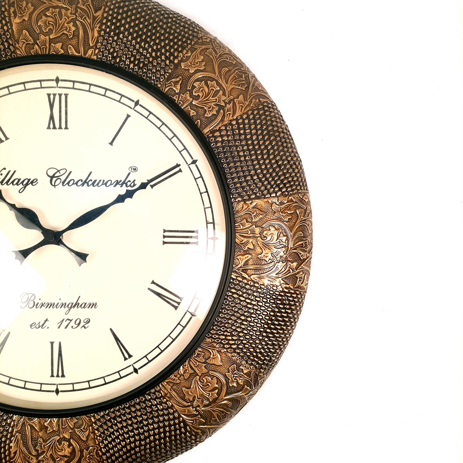 Wall Clock Vintage for Living Room | Wall Mount Clock Antique - For Home, Office, Bedroom, Hall Decor & Gifts | Wedding & Housewarming Gift - 18 Inch - Apkamart