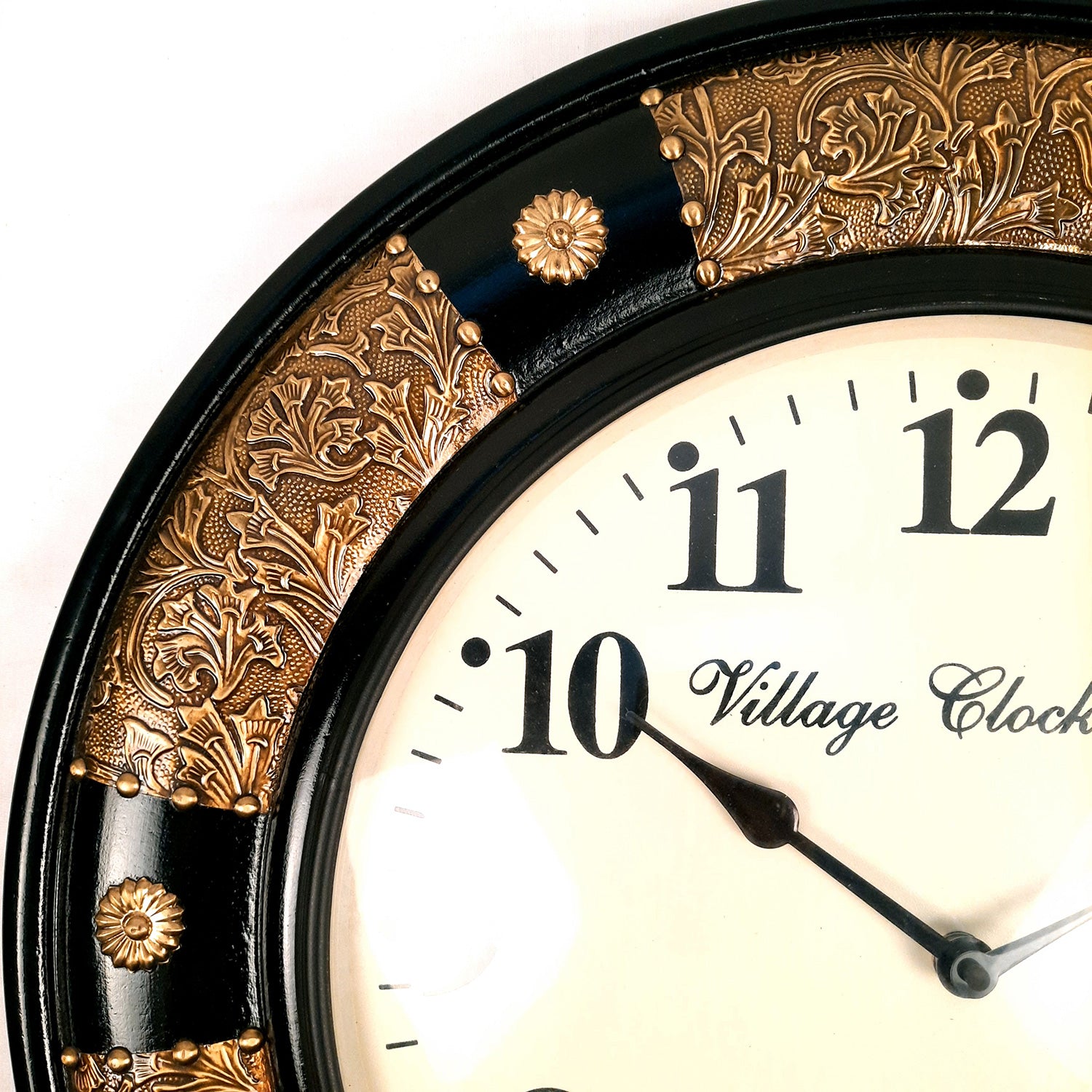 Wall Clock Wooden | Antique Clock With Premium Wood Finish & Brass Work - For Home, Living Room, Bedroom, Office & Hall Decoration | Wedding & Housewarming Gift - 18 Inch - Apkamart #Style_Design 2