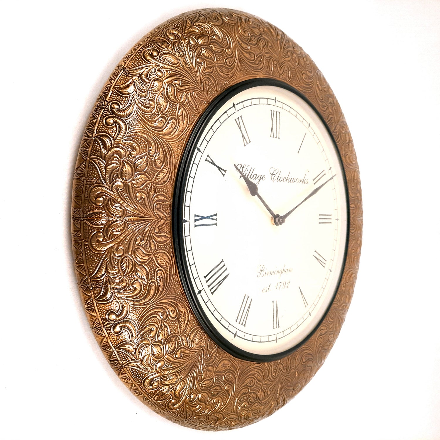 Wall Clock | Antique Clock Wall Mount - For Home, Living Room, Bedroom, Office & Hall Decoration | Wedding & Housewarming Gift - 18 Inch - Apkamart