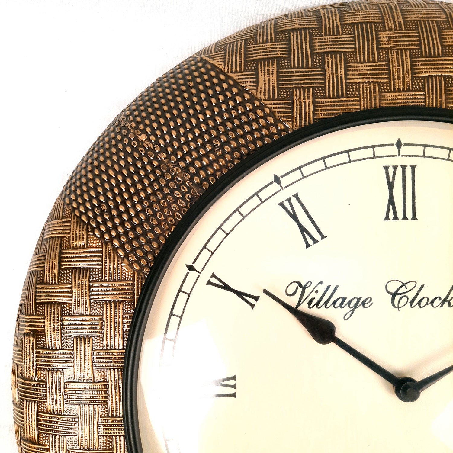 Wall Clock Wooden for Home | Analogue Clock Antique Wall Mount - For Home, Living Room, Bedroom, Hall Decor | Wedding & Housewarming Gift - 18 Inch - Apkamart