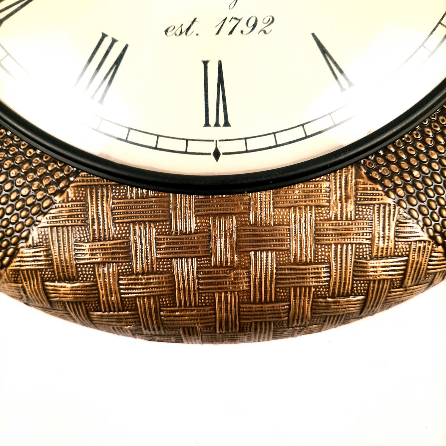 Wall Clock Wooden for Home | Analogue Clock Antique Wall Mount - For Home, Living Room, Bedroom, Hall Decor | Wedding & Housewarming Gift - 18 Inch - Apkamart