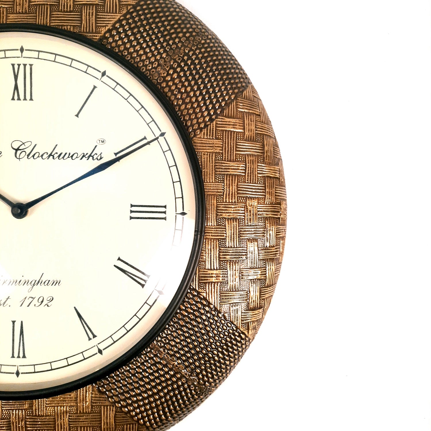 Wall Clock Wooden for Home | Analogue Clock Antique Wall Mount - For Home, Living Room, Bedroom, Hall Decor | Wedding & Housewarming Gift - 18 Inch - Apkamart