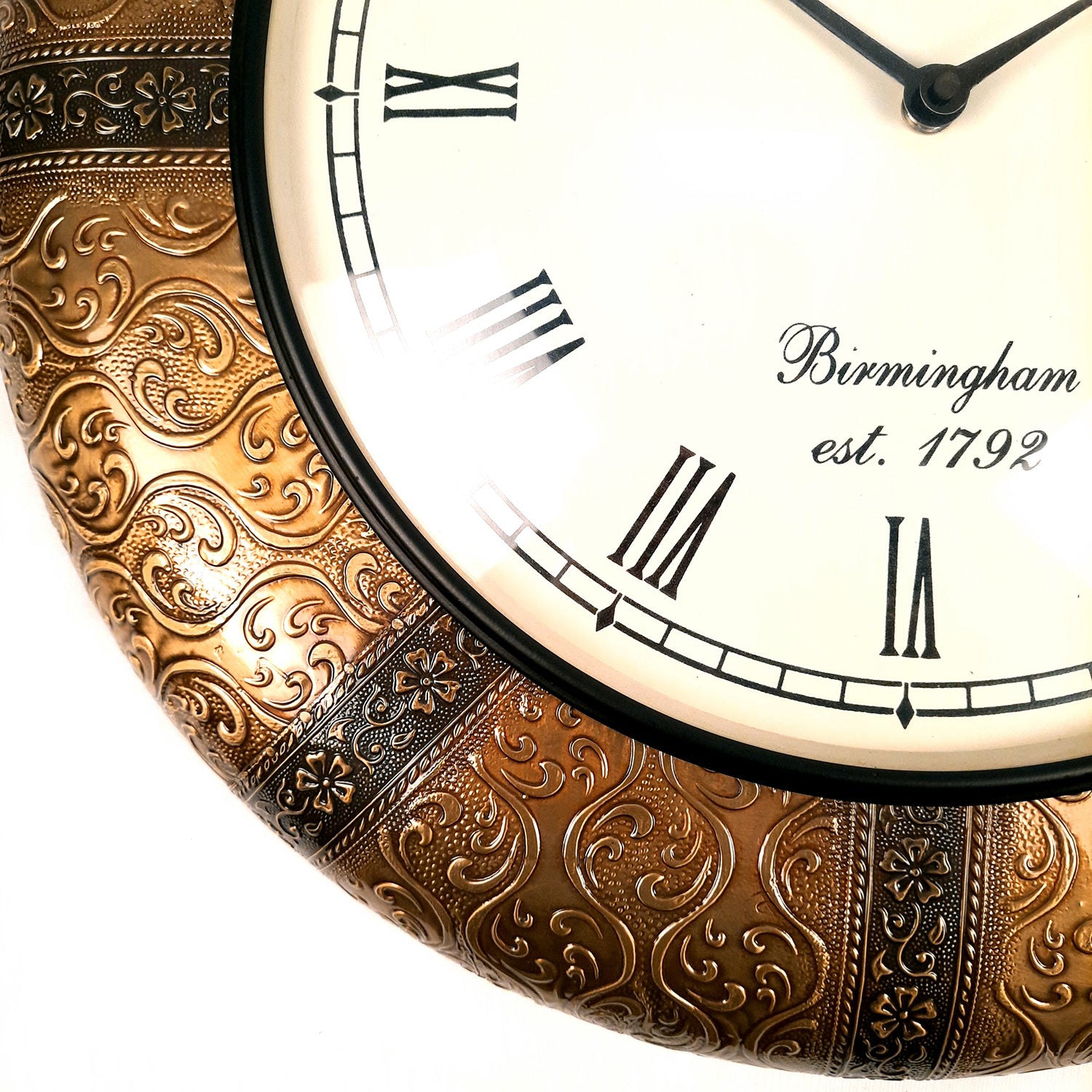 Wall Clock for Home | Wall Mount Analogue Clock Antique - For Living Room, Bedroom, Hall, Office Decor & Gift - 18 Inch - apkamart