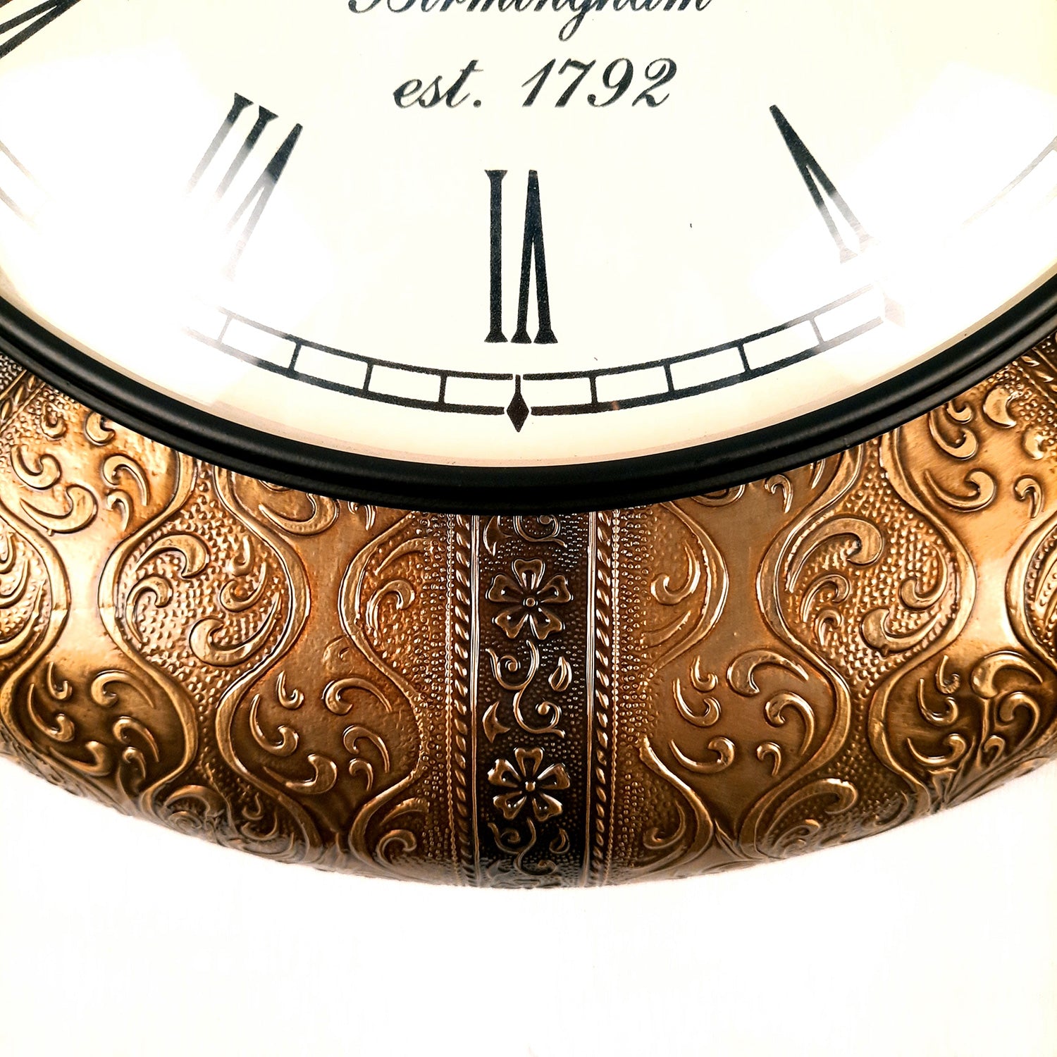 Wall Clock for Home | Wall Mount Analogue Clock Antique - For Living Room, Bedroom, Hall, Office Decor & Gift - 18 Inch - apkamart