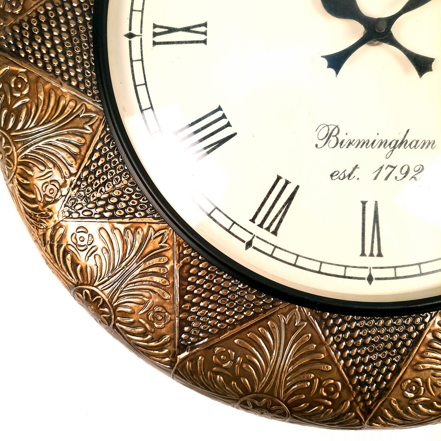 Wall Clock Vintage for Living Room | Wall Mount Clock With Antique Brass Work - For Home, Office, Bedroom, Hall Decor & Gifts | Wedding & Housewarming Gift - 18 Inch