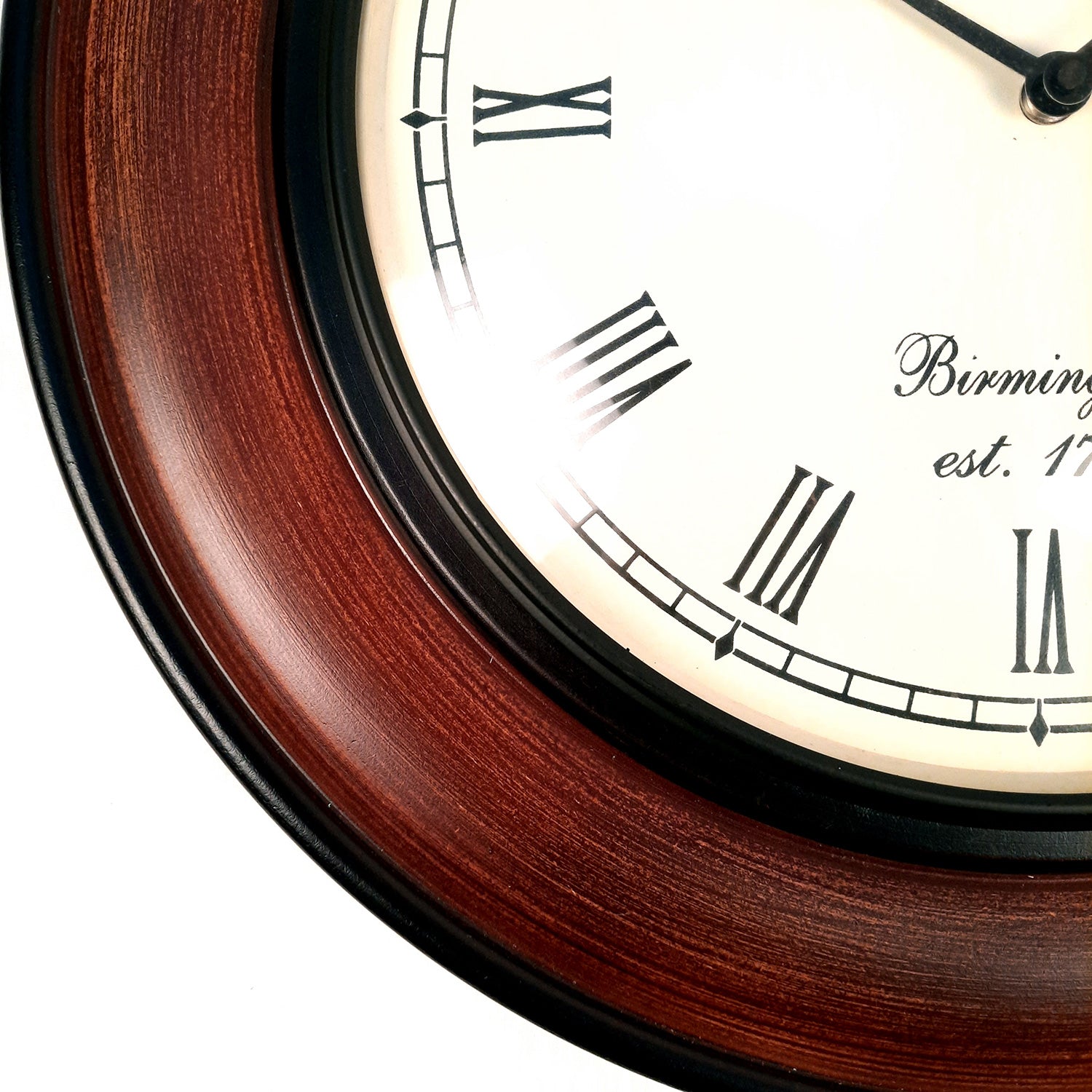 Wall Clock With Premium Wood Finish | Wall Mount Analogue Clock Antique - For Home, Living Room, Bedroom, Hall & Office Decor | Wedding & Housewarming Gift - 18 Inch - Apkamart