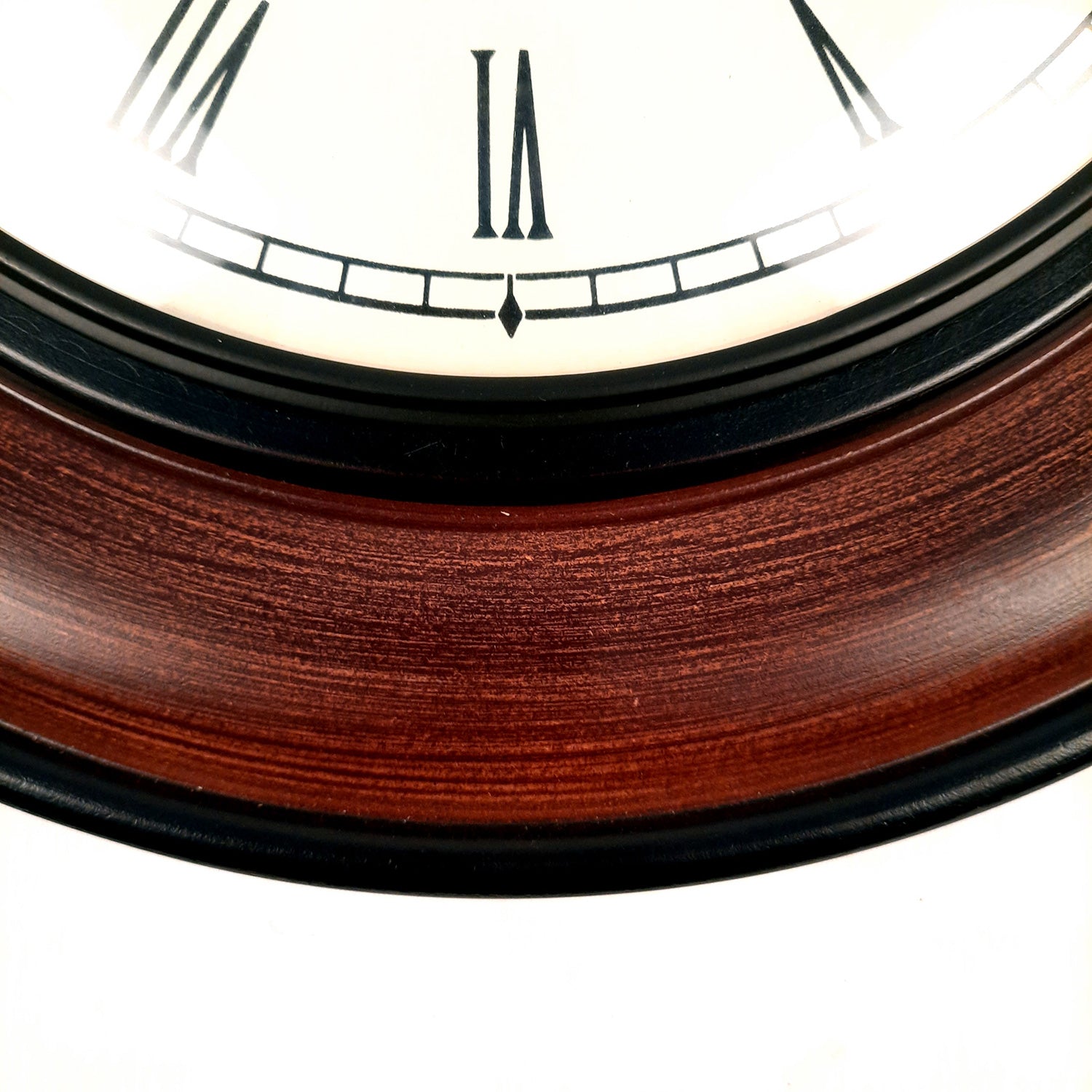 Wall Clock With Premium Wood Finish | Wall Mount Analogue Clock Antique - For Home, Living Room, Bedroom, Hall & Office Decor | Wedding & Housewarming Gift - 18 Inch - Apkamart