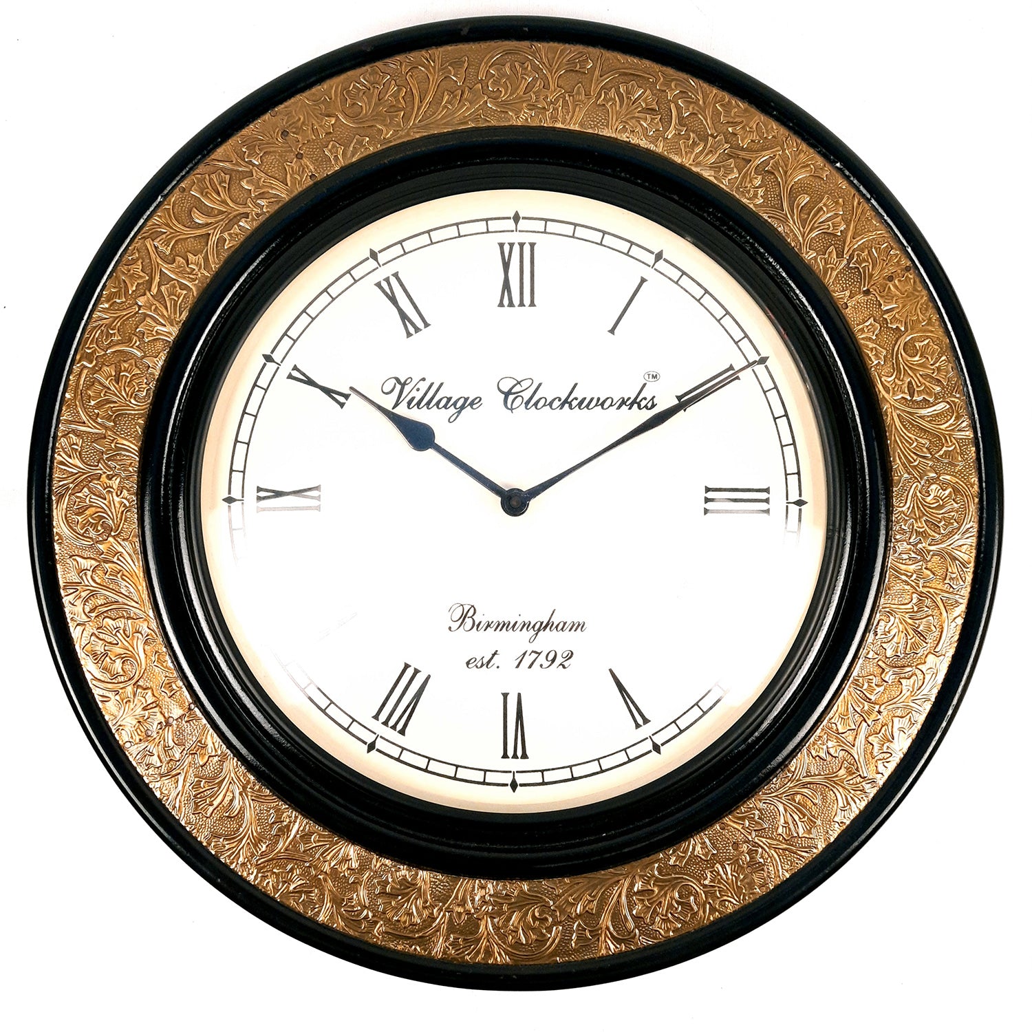 Wall Clock Wooden | Hanging Analogue Clock - For Home, Living Room, Bedroom, Office & Hall Decoration | Wedding & Housewarming Gift - 18 Inch - Apkamart