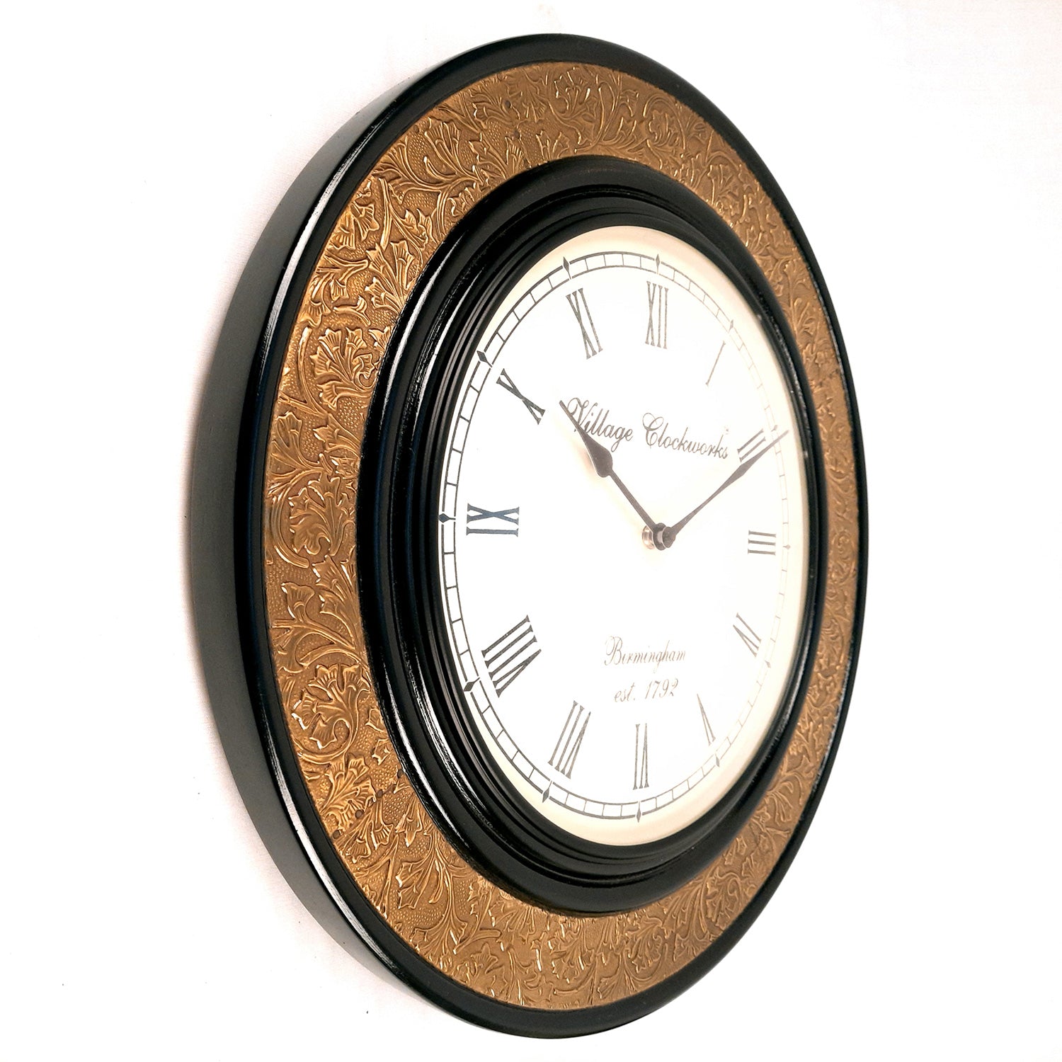 Wall Clock Wooden | Hanging Analogue Clock - For Home, Living Room, Bedroom, Office & Hall Decoration | Wedding & Housewarming Gift - 18 Inch - Apkamart