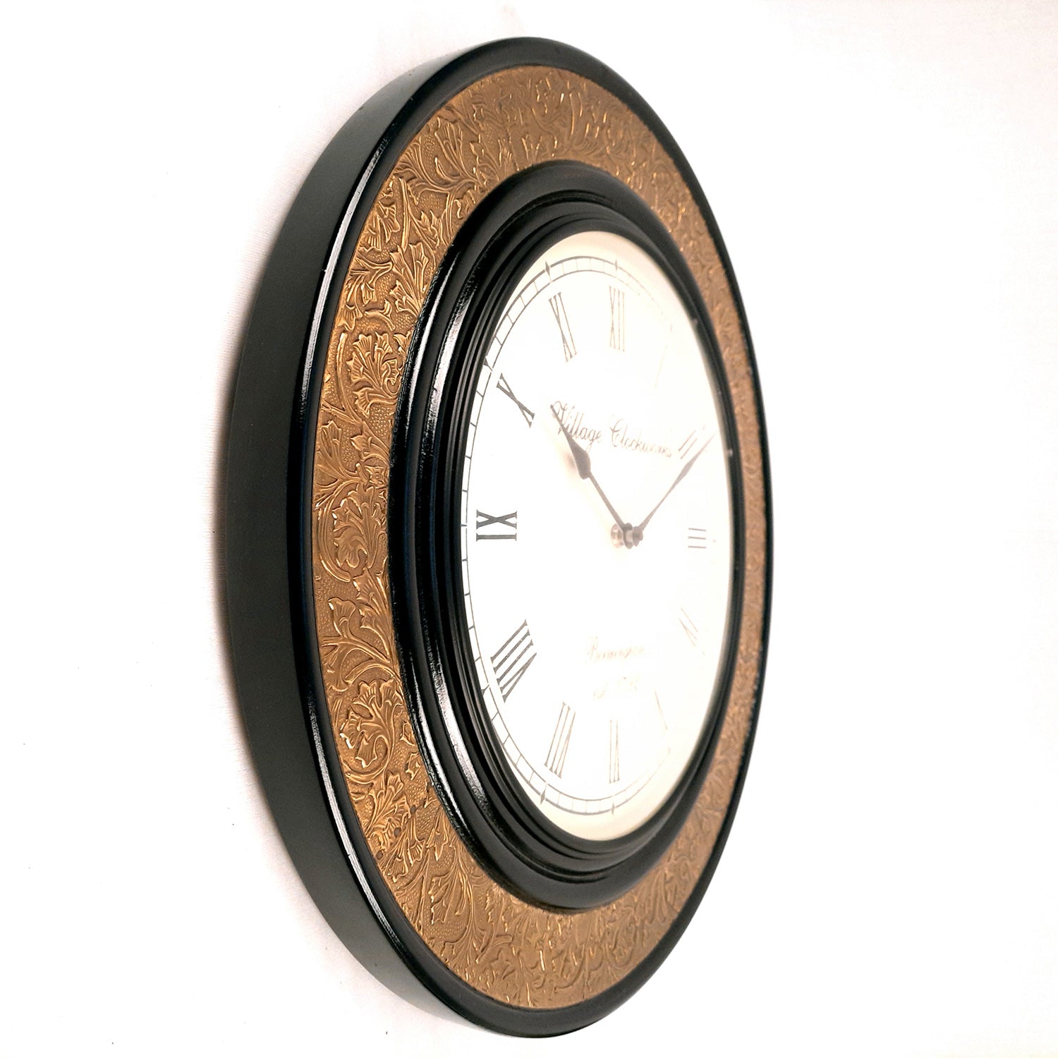 Wall Clock Wooden | Hanging Analogue Clock - For Home, Living Room, Bedroom, Office & Hall Decoration | Wedding & Housewarming Gift - 18 Inch - Apkamart