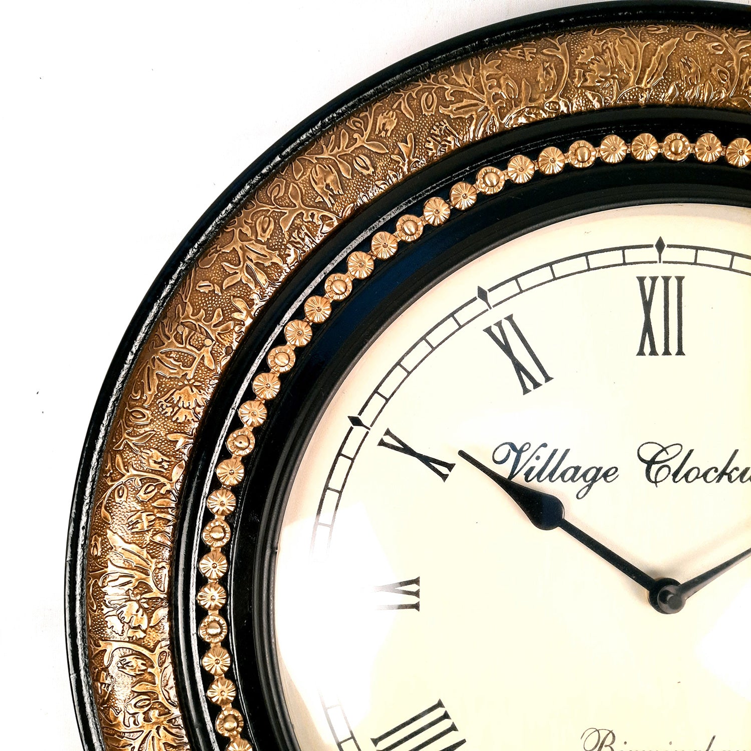 Wall Clock Vintage | Wall Mount Clock With Premium Finish & Brass Work - For Home, Office, Bedroom, Hall Decor & Gifts | Wedding & Housewarming Gift -18 inch - Apkamart