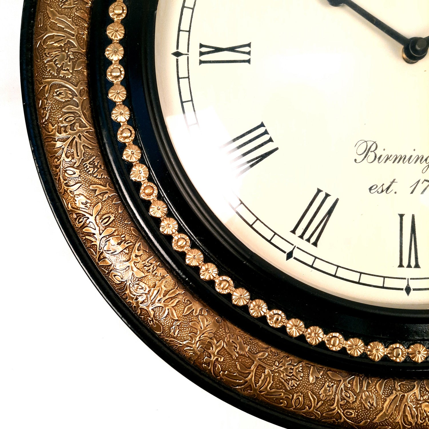 Wall Clock Vintage | Wall Mount Clock With Premium Finish & Brass Work - For Home, Office, Bedroom, Hall Decor & Gifts | Wedding & Housewarming Gift -18 inch - Apkamart