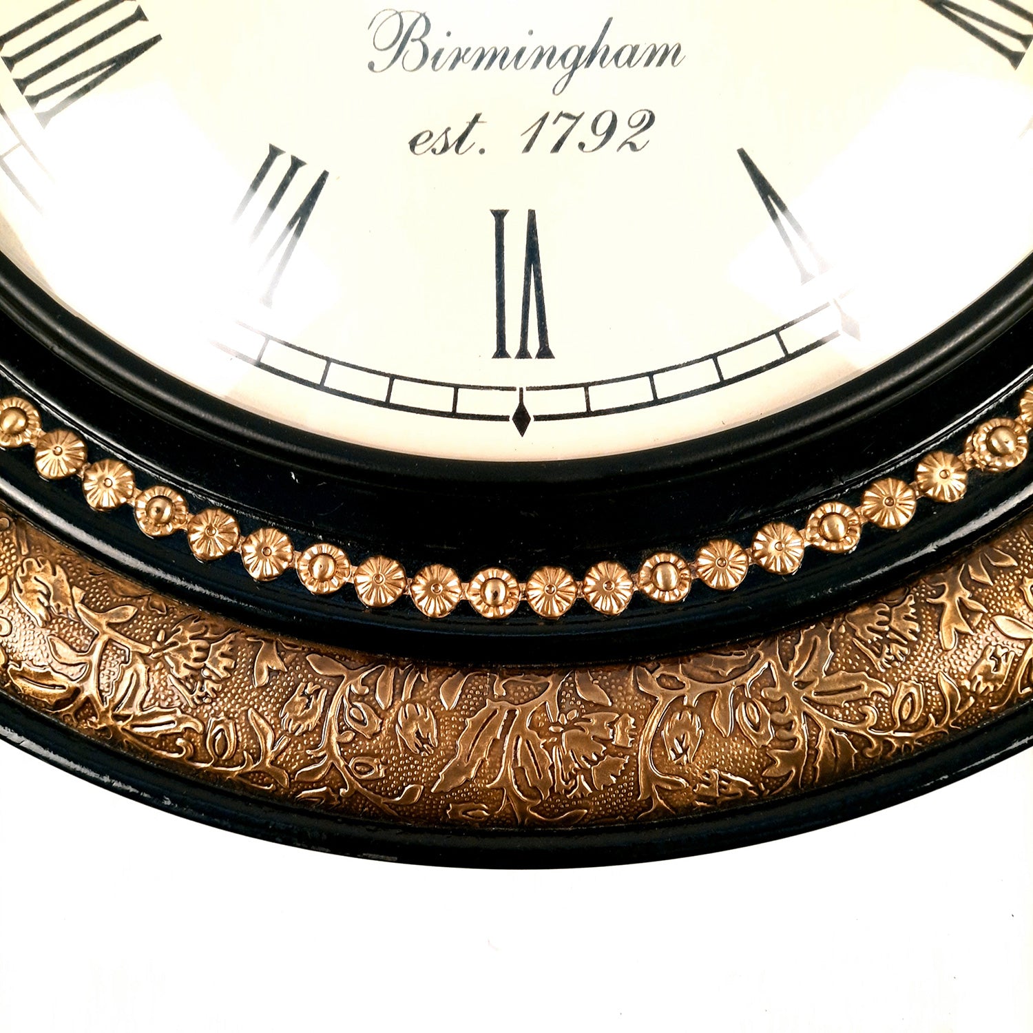 Wall Clock Vintage | Wall Mount Clock With Premium Finish & Brass Work - For Home, Office, Bedroom, Hall Decor & Gifts | Wedding & Housewarming Gift -18 inch - Apkamart