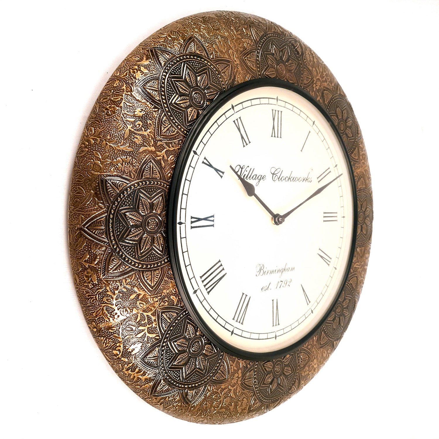 Wall Clock | Antique Clock Wall Mount - For Home, Living Room, Bedroom, Office & Hall Decoration | Wedding & Housewarming Gift - 18 Inch - Apkamart