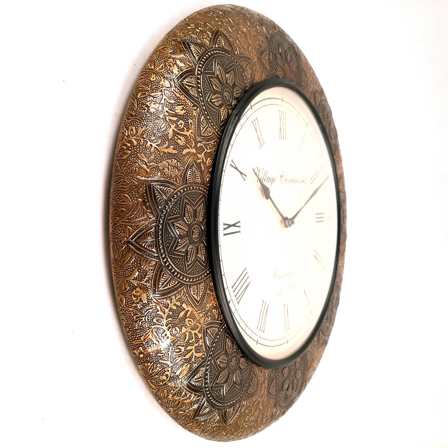 Wall Clock | Antique Clock Wall Mount - For Home, Living Room, Bedroom, Office & Hall Decoration | Wedding & Housewarming Gift - 18 Inch - Apkamart