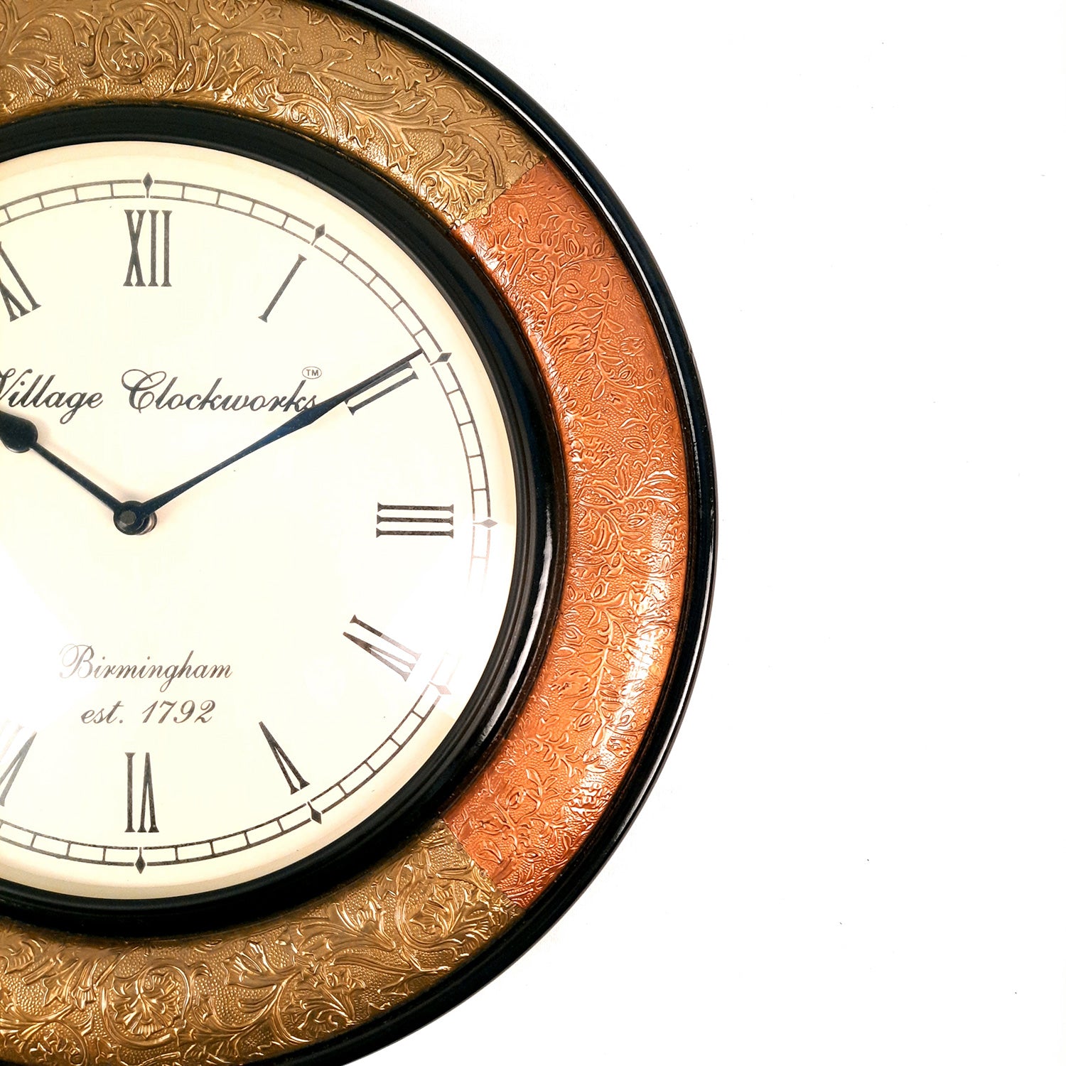 Wall Clock for Home | Wall Mount Analogue Clock Antique - For Living Room, Bedroom, Hall, Office Decor & Gift- 18 Inch - Apkamart