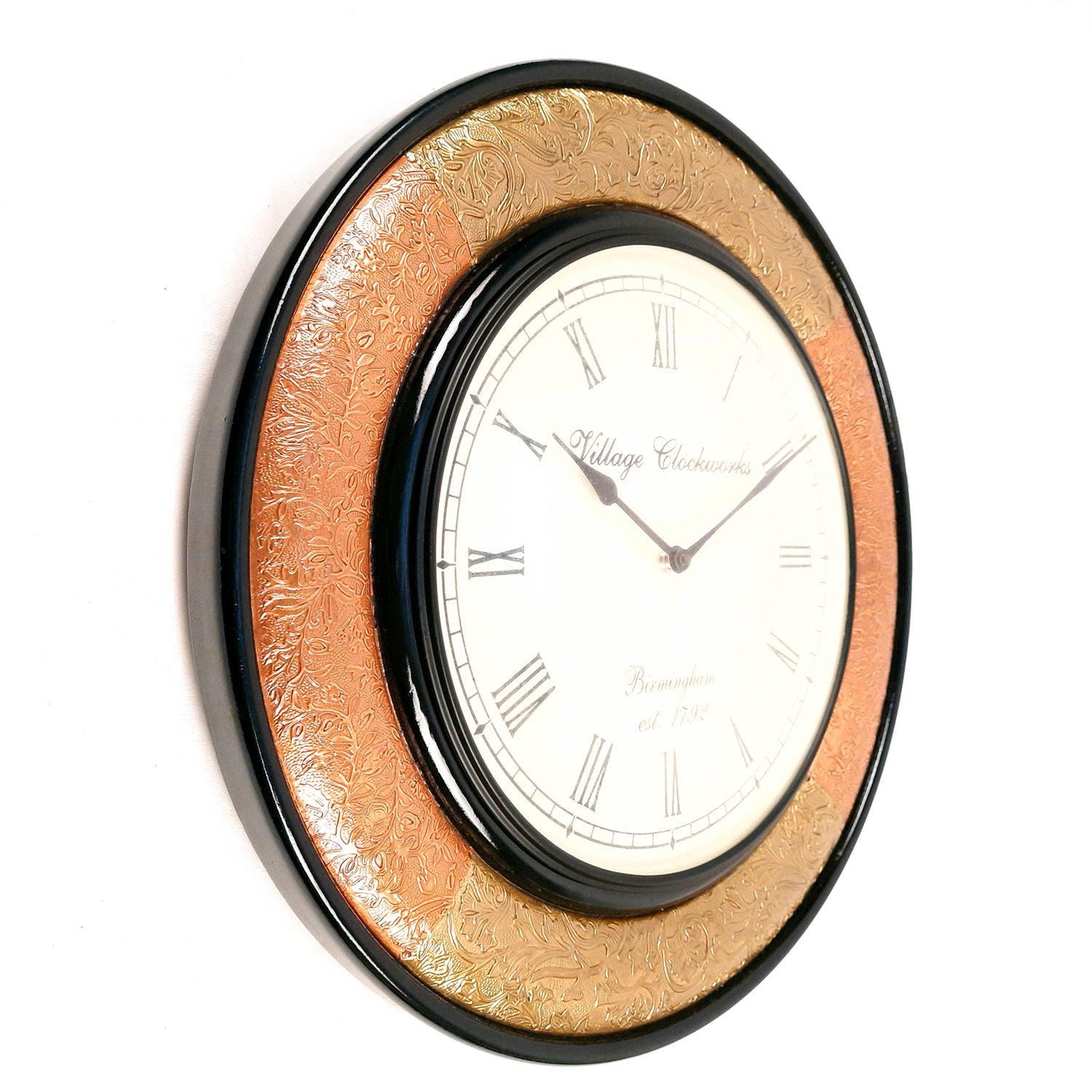 Wall Clock for Home | Wall Mount Analogue Clock Antique - For Living Room, Bedroom, Hall, Office Decor & Gift- 18 Inch - Apkamart