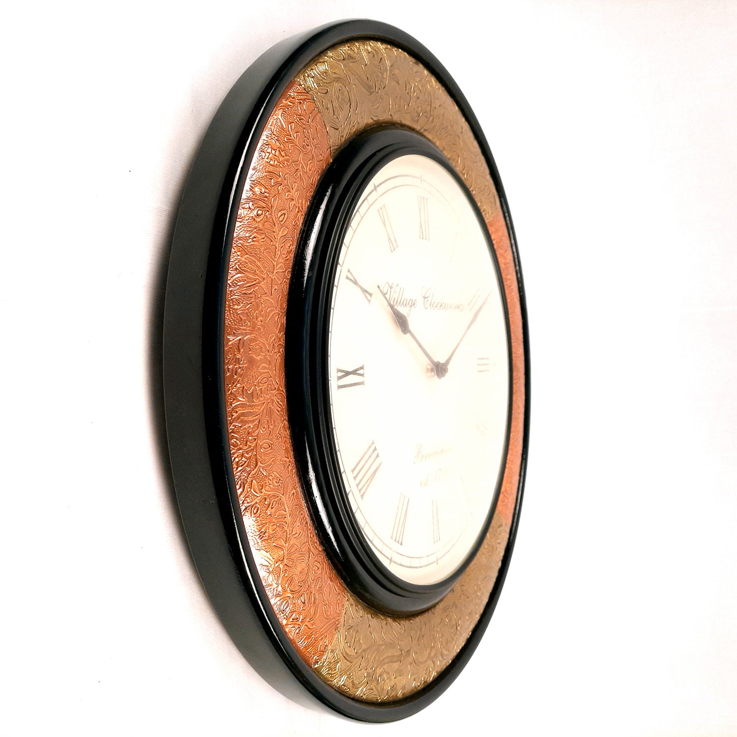 Wall Clock for Home | Wall Mount Analogue Clock Antique - For Living Room, Bedroom, Hall, Office Decor & Gift- 18 Inch - Apkamart