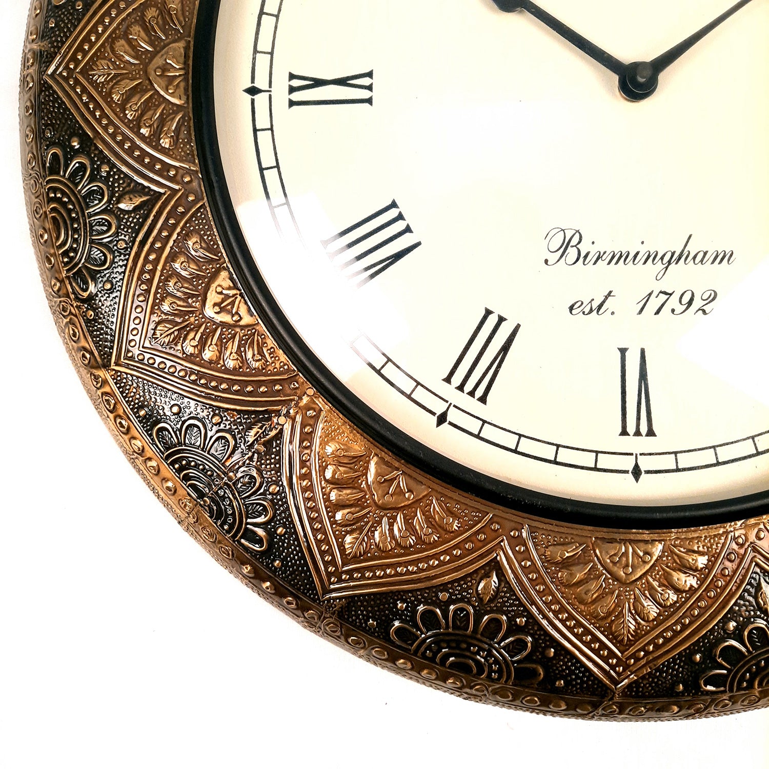 Wall Clock Vintage for Living Room | Wall Mount Clock Antique With Roman Numbers - For Home, Office, Bedroom, Hall Decor & Gifts - 18 inch - Apkamart