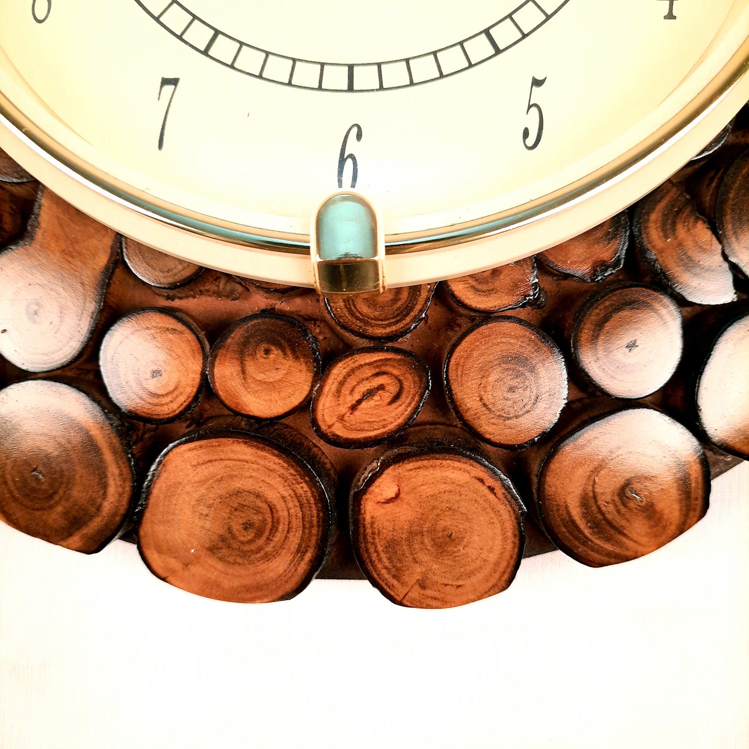 Antique Wall Clock | Analogue Clock With Natural Wood Finish - For Home, Living Room, Bedroom, Hall Decor | Wedding & Housewarming Gift -11 Inch - Apkamart