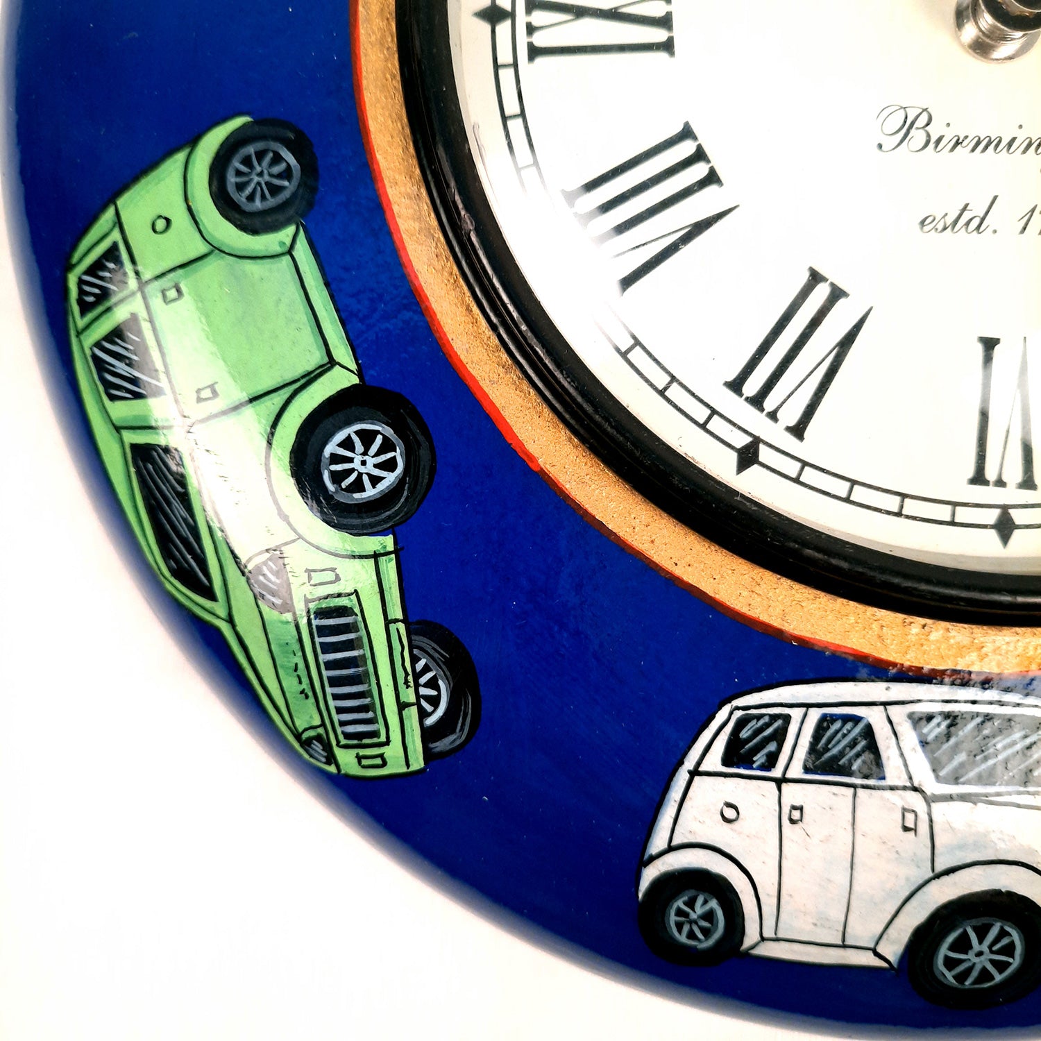 Wall Clock | Wooden Clock Wall Mount - Car Design - For Kids Room, Home, Living Room & Hall Decoration | Birthday Gift for Children- 11 Inch - Apkamart