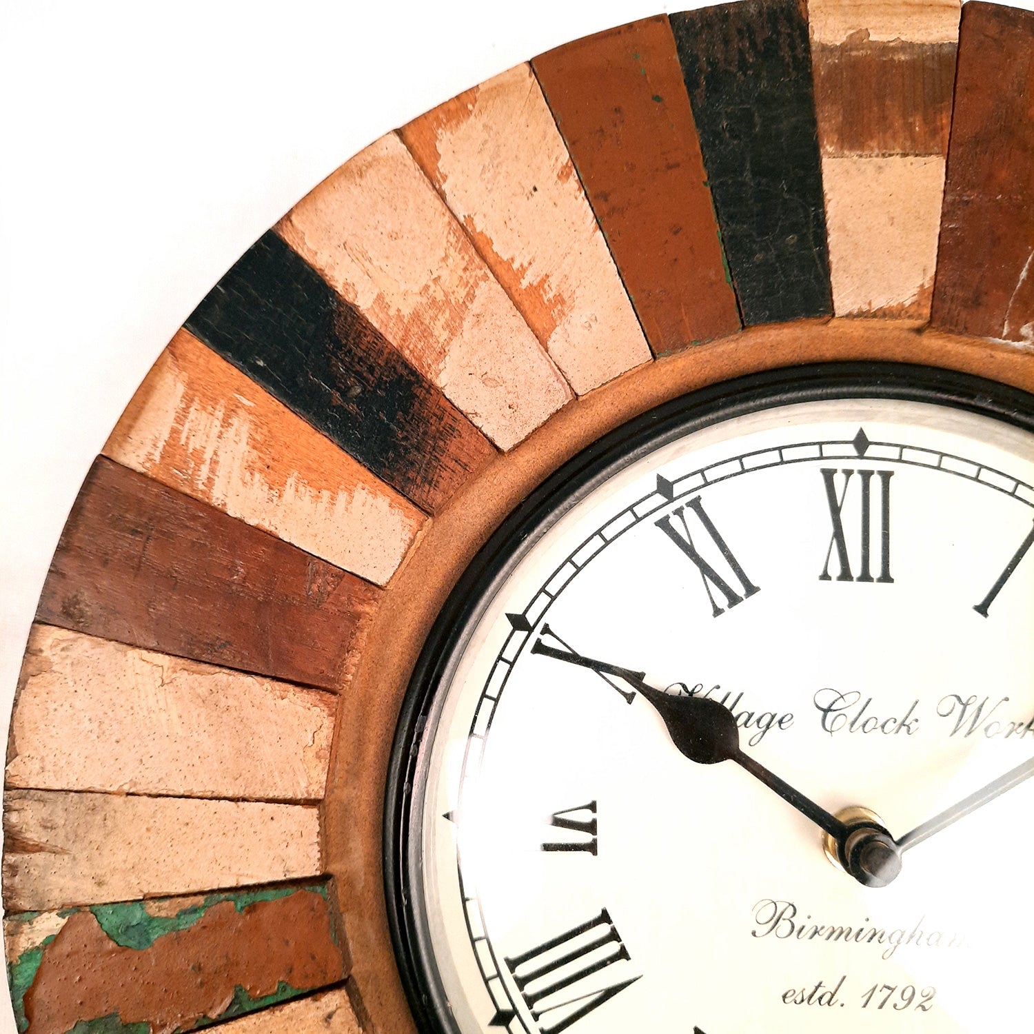 Wall Clock | Antique Clock Wall Mount With Rustic Look - For Home, Living Room, Bedroom, Office, Hall Decoration & Gift - 12 inch - Apkamart