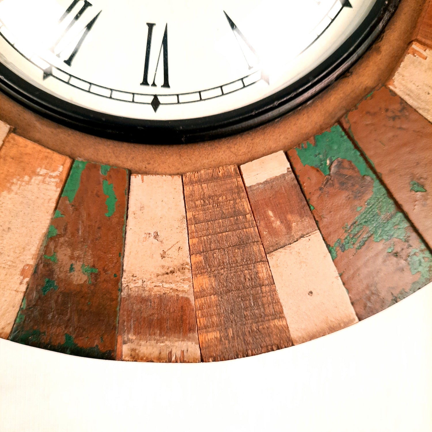 Wall Clock | Antique Clock Wall Mount With Rustic Look - For Home, Living Room, Bedroom, Office, Hall Decoration & Gift - 12 inch - Apkamart