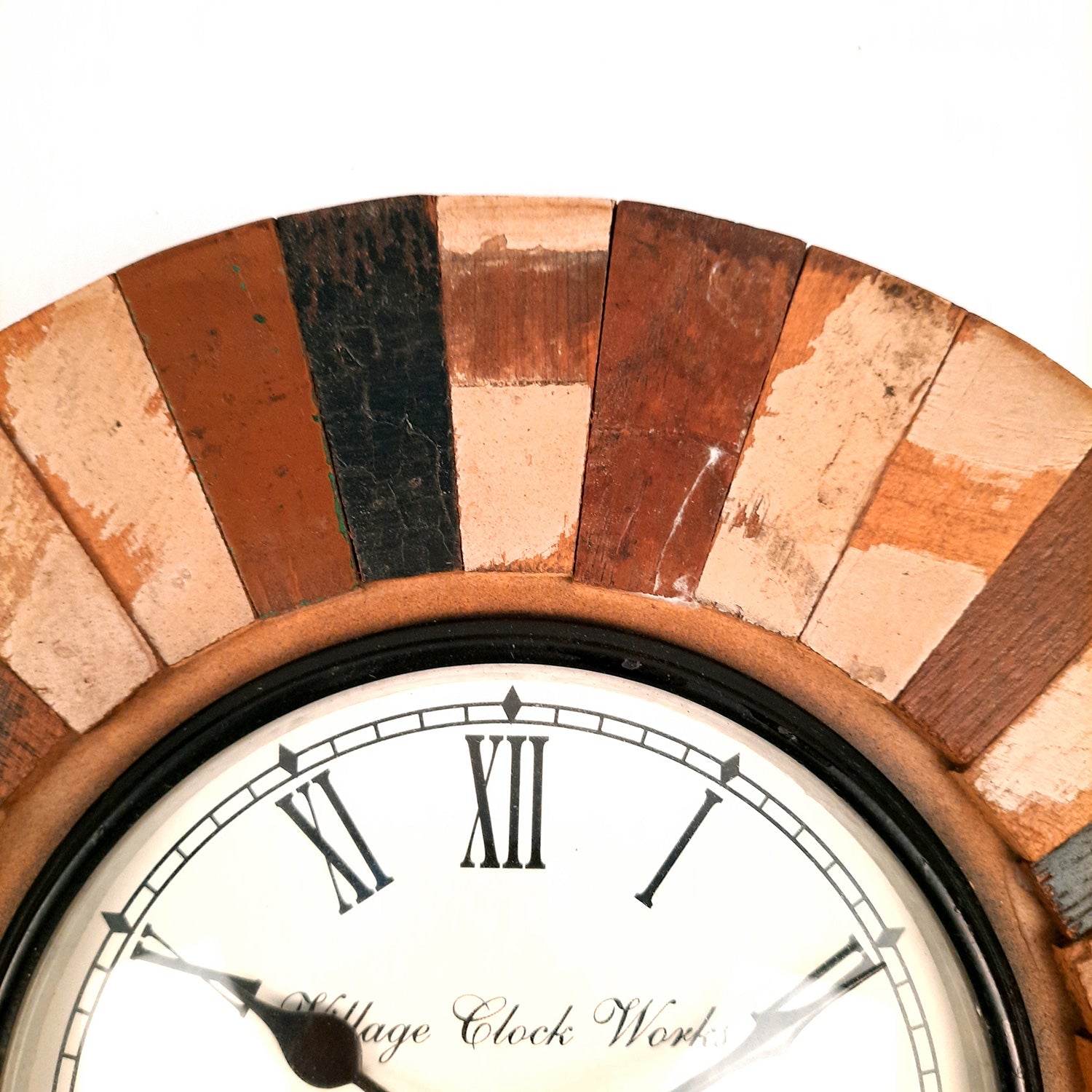 Wall Clock | Antique Clock Wall Mount With Rustic Look - For Home, Living Room, Bedroom, Office, Hall Decoration & Gift - 12 inch - Apkamart