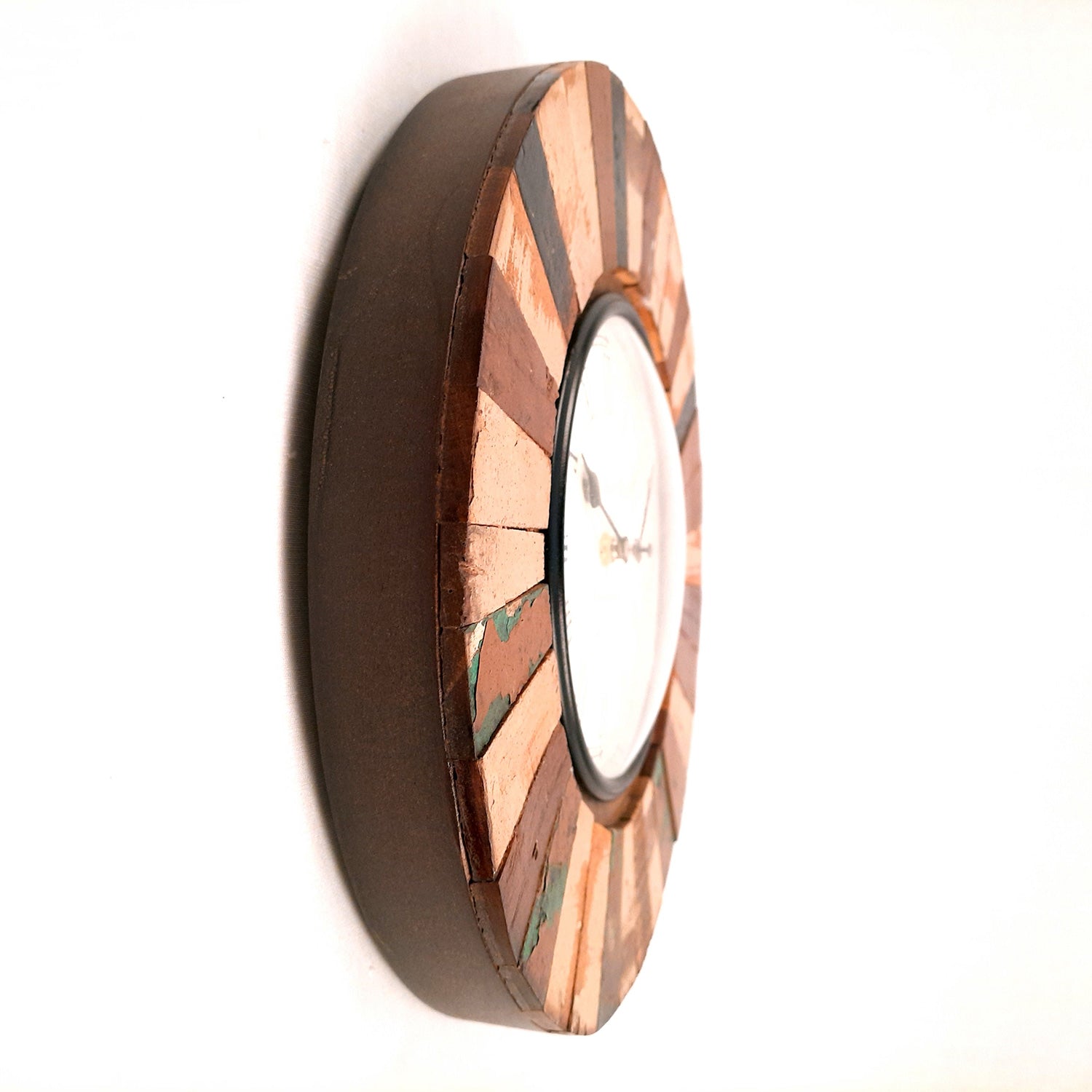 Wall Clock | Antique Clock Wall Mount With Rustic Look - For Home, Living Room, Bedroom, Office, Hall Decoration & Gift - 12 inch - Apkamart