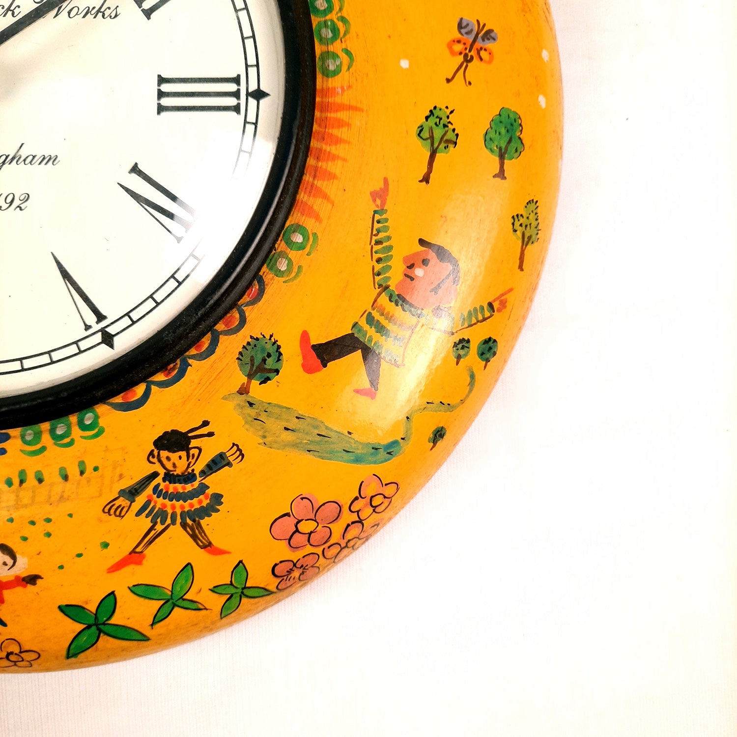 Wall Clock | Wooden Clock Wall Mount - For Kids Room, Home, Living Room & Hall Decoration | Birthday Gift for Children - 11 Inch - Apkamart