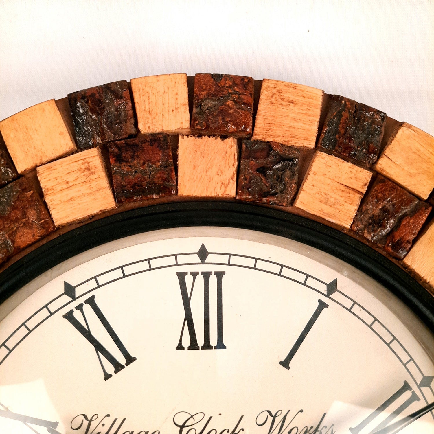 Wall Clock Wooden | Wall Mount Analogue Clock With Premium Wood Finish & Brass Work - For Home, Living Room, Bedroom, Hall Decor | Wedding & Housewarming Gift - 12 Inch