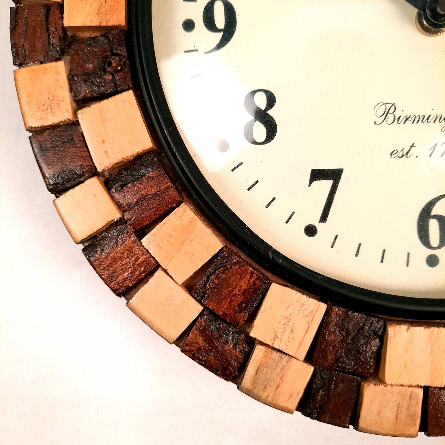 Wooden Wall Clock - Wall Mount Clock Antique - For Home, Living Room, Bedroom, Hall Decor | Wedding & Housewarming Gift- 12 Inch - Apkamart