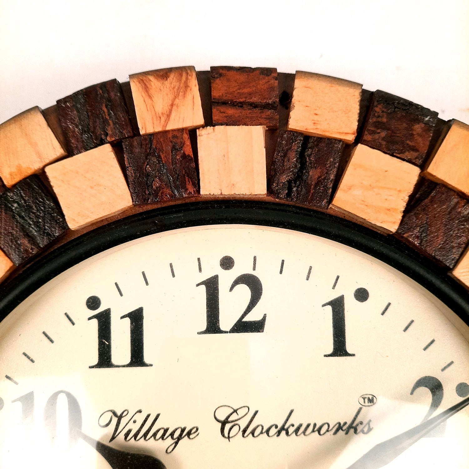 Wooden Wall Clock - Wall Mount Clock Antique - For Home, Living Room, Bedroom, Hall Decor | Wedding & Housewarming Gift- 12 Inch - Apkamart