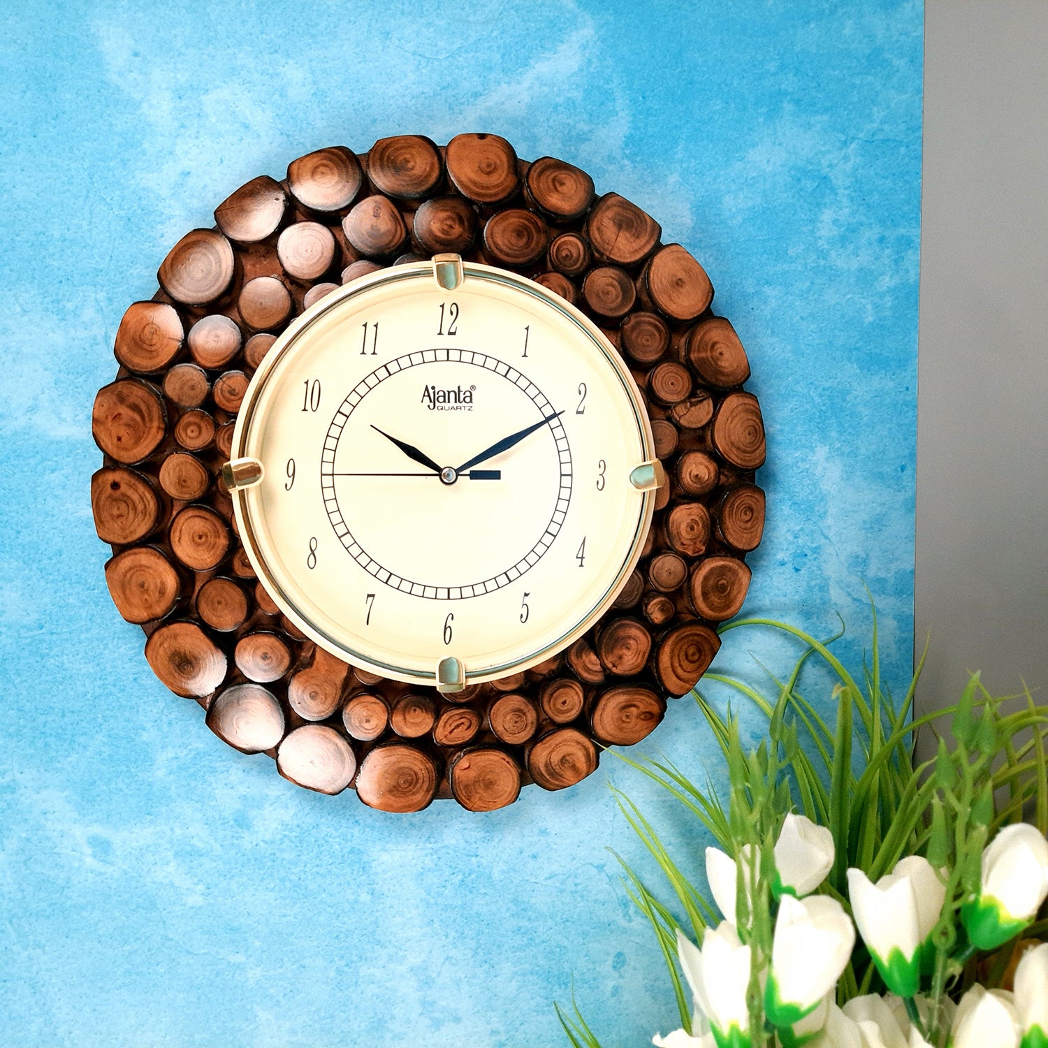 Shop Wooden Wall Clocks for Living Room Bedroom Decoration