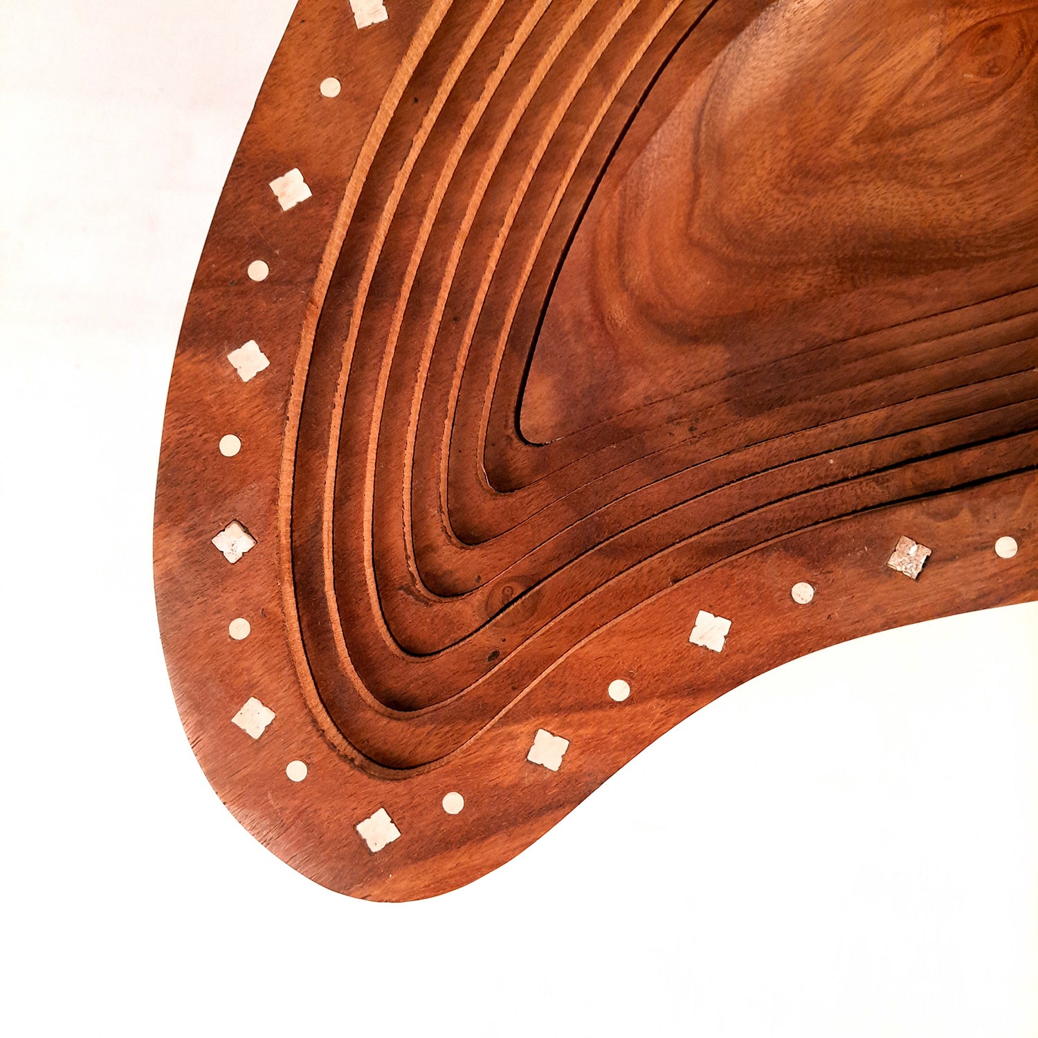 Wooden Fruit & Vegetable Basket | Foldable Fruit Basket - for Serving & Dining Table Decor - 14 Inch - Apkamart