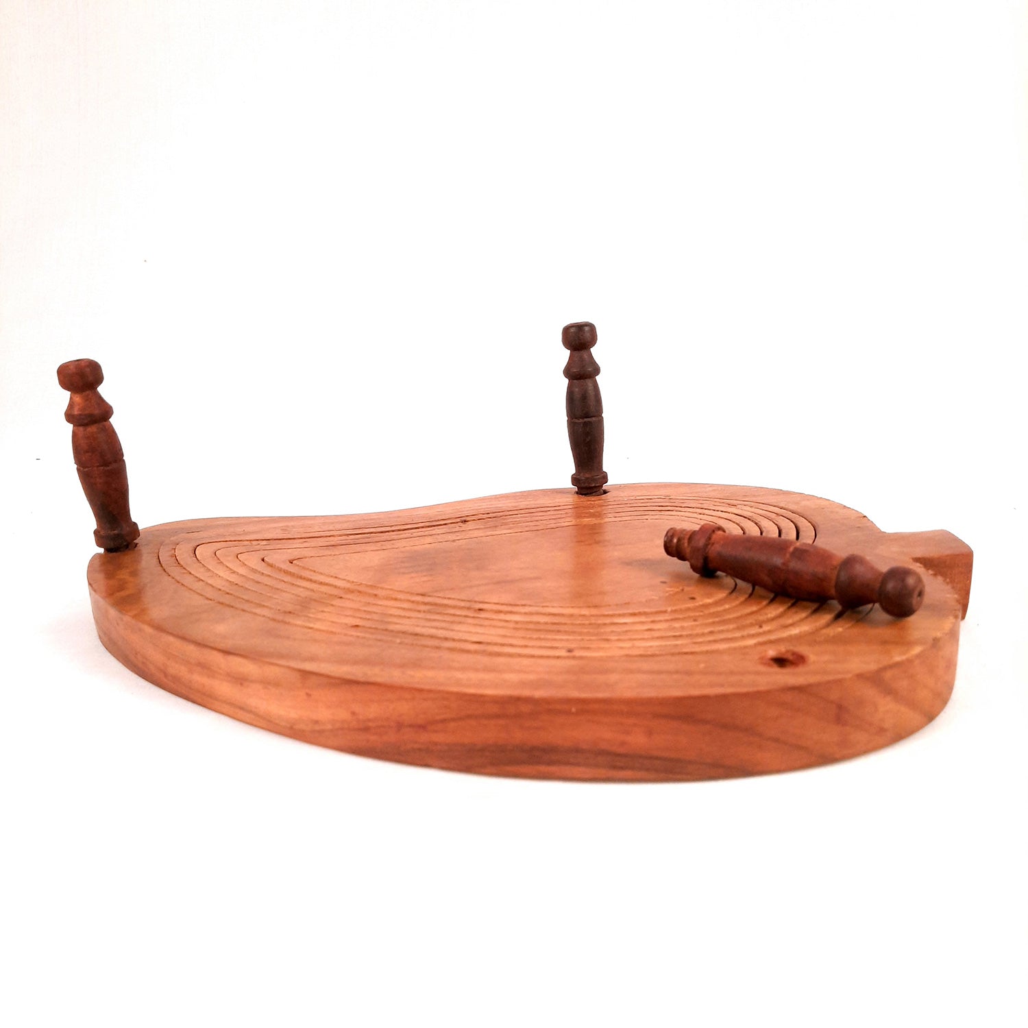 Wooden Fruit & Vegetable Basket | Foldable Fruit Basket - for Serving & Dining Table Decor - 14 Inch - Apkamart