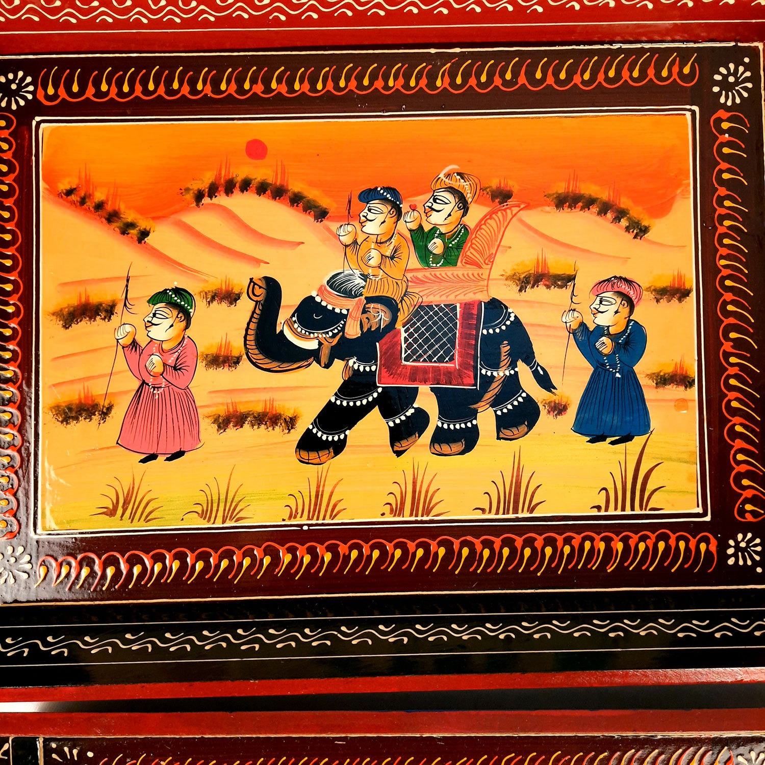 Serving Tray Set | Wooden Tea Tray | Serving Platter - For Dining & Serving, Home, Table, Kitchen Decor - Set of 3 - Apkamart