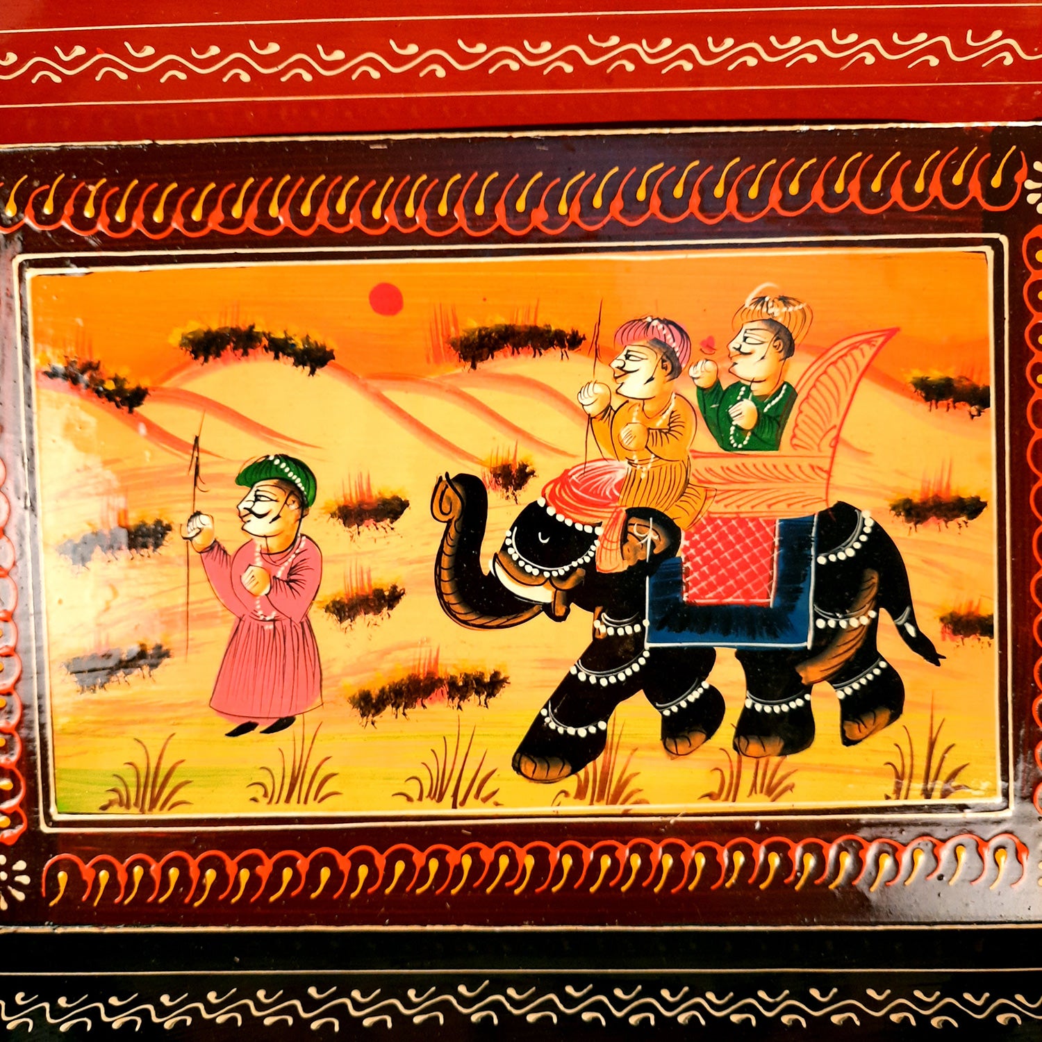 Serving Tray Set | Wooden Tea Tray | Serving Platter - For Dining & Serving, Home, Table, Kitchen Decor - Set of 3 - Apkamart