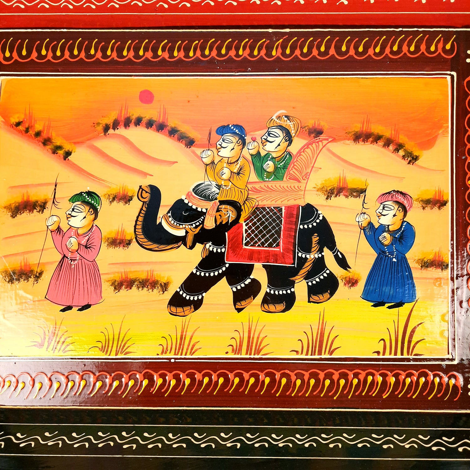 Serving Tray Set | Wooden Tea Tray | Serving Platter - For Dining & Serving, Home, Table, Kitchen Decor - Set of 3 - Apkamart