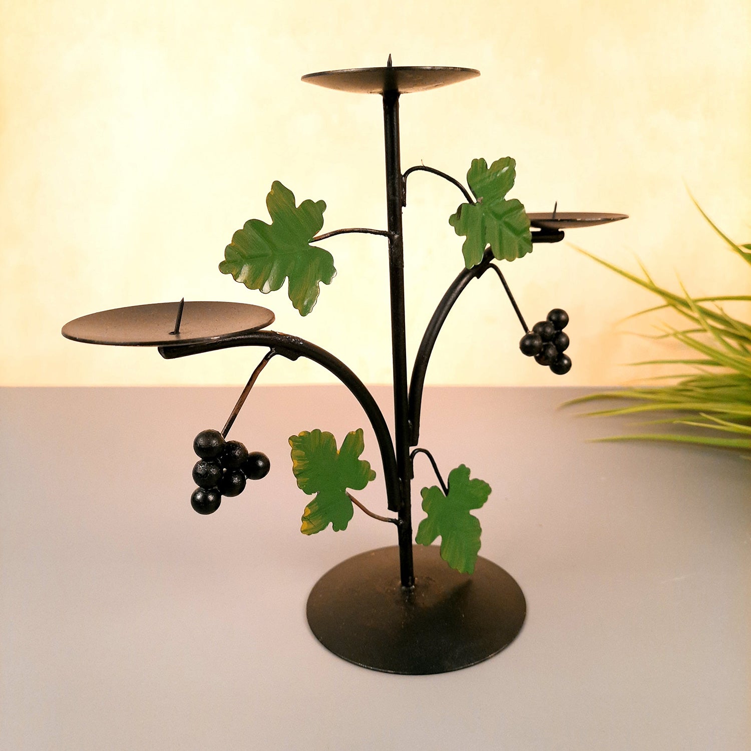 Tea Light Candle Stand | Metal Candle T Light Holders - For Table, Home, Living Room, Kitchen, Dining Table Decor & Gift - 8 Inch - Apkamart