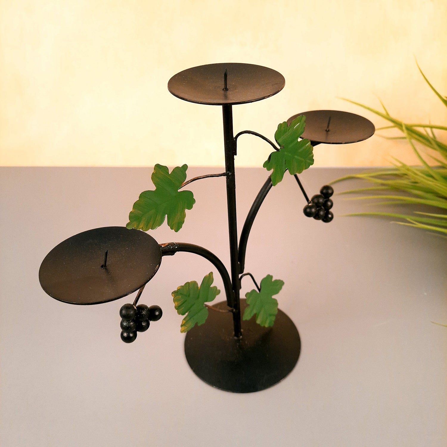 Tea Light Candle Stand | Metal Candle T Light Holders - For Table, Home, Living Room, Kitchen, Dining Table Decor & Gift - 8 Inch - Apkamart