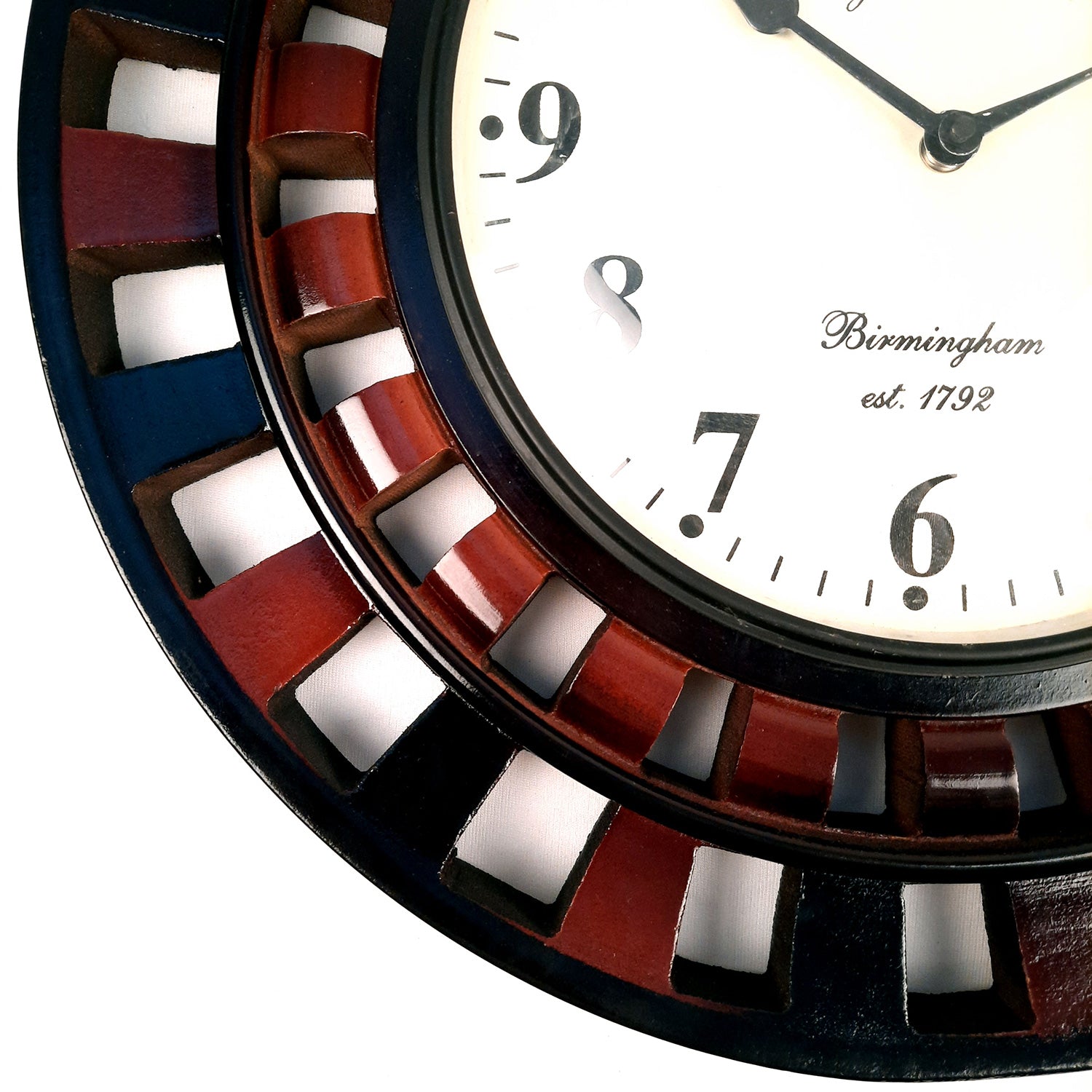 Wall Clock | Antique Clock Wall Mount With Premium Wood Finish - For Home, Living Room, Bedroom, Office & Hall Decoration | Wedding & Housewarming Gift -18 inch - Apkamart