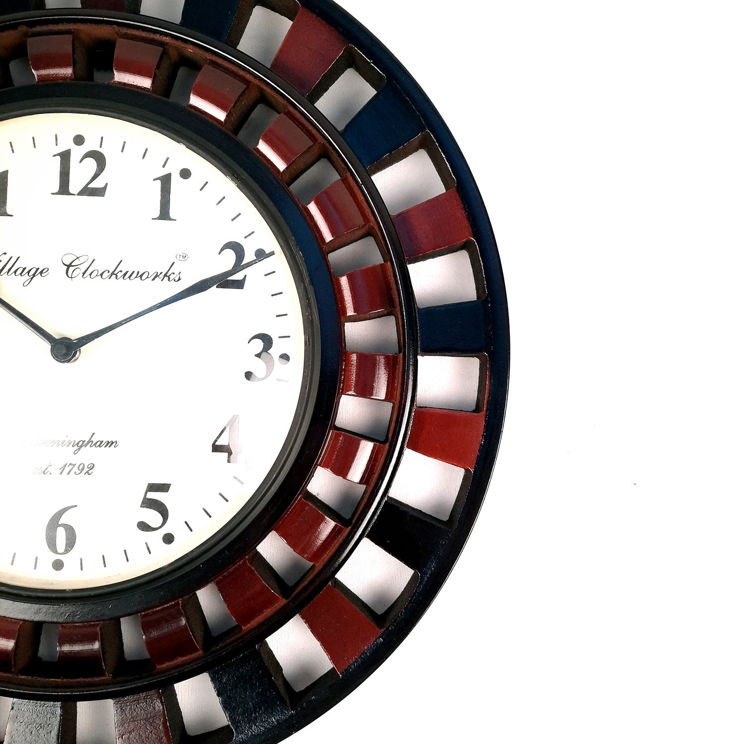 Wall Clock | Antique Clock Wall Mount With Premium Wood Finish - For Home, Living Room, Bedroom, Office & Hall Decoration | Wedding & Housewarming Gift -18 inch - Apkamart