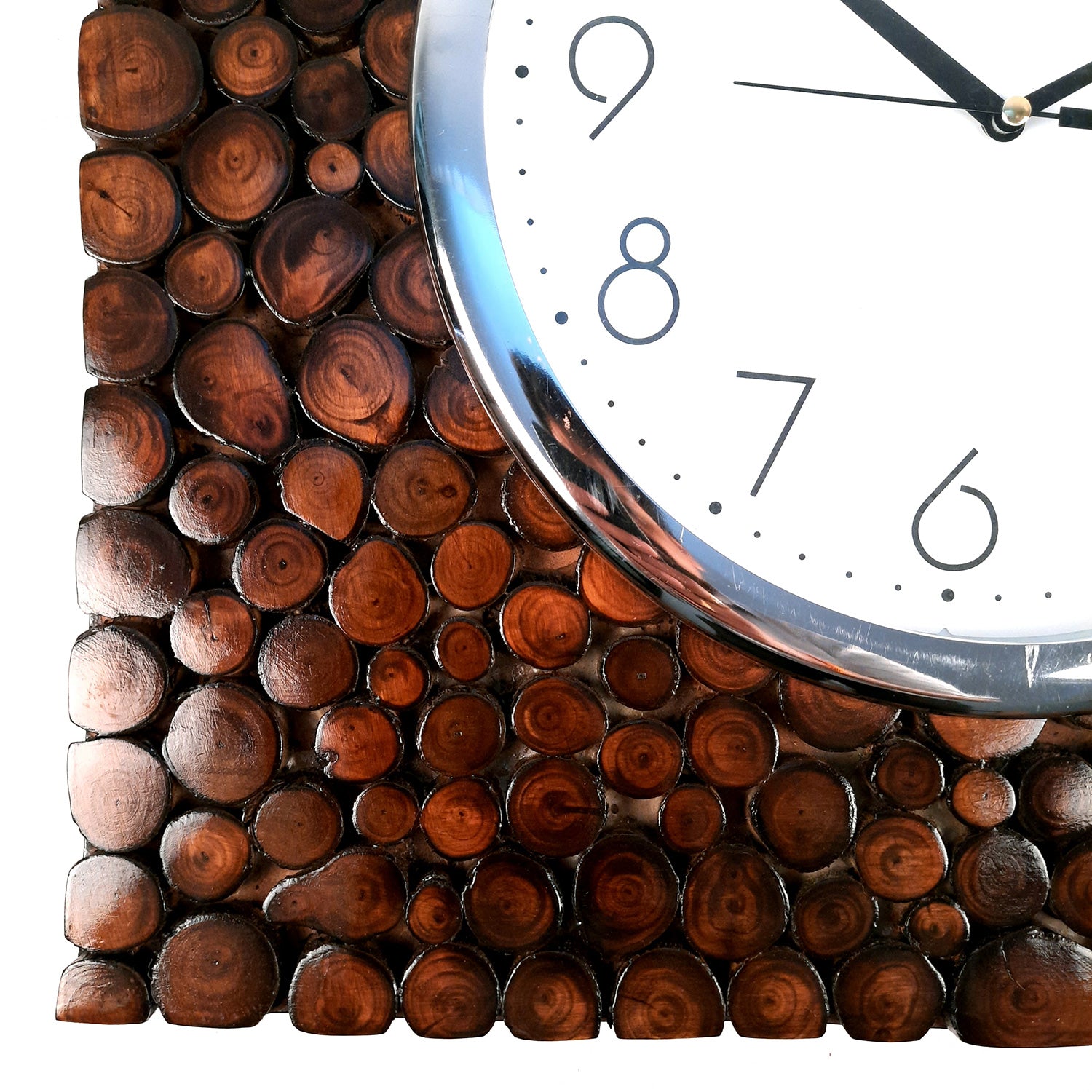 Wall Clock | Antique Clock Wall Mount With Premium Wood Finish & Rustic Look - For Home, Living Room, Bedroom, Office & Hall Decoration | Wedding & Housewarming Gift - 16 Inch - Apkamart