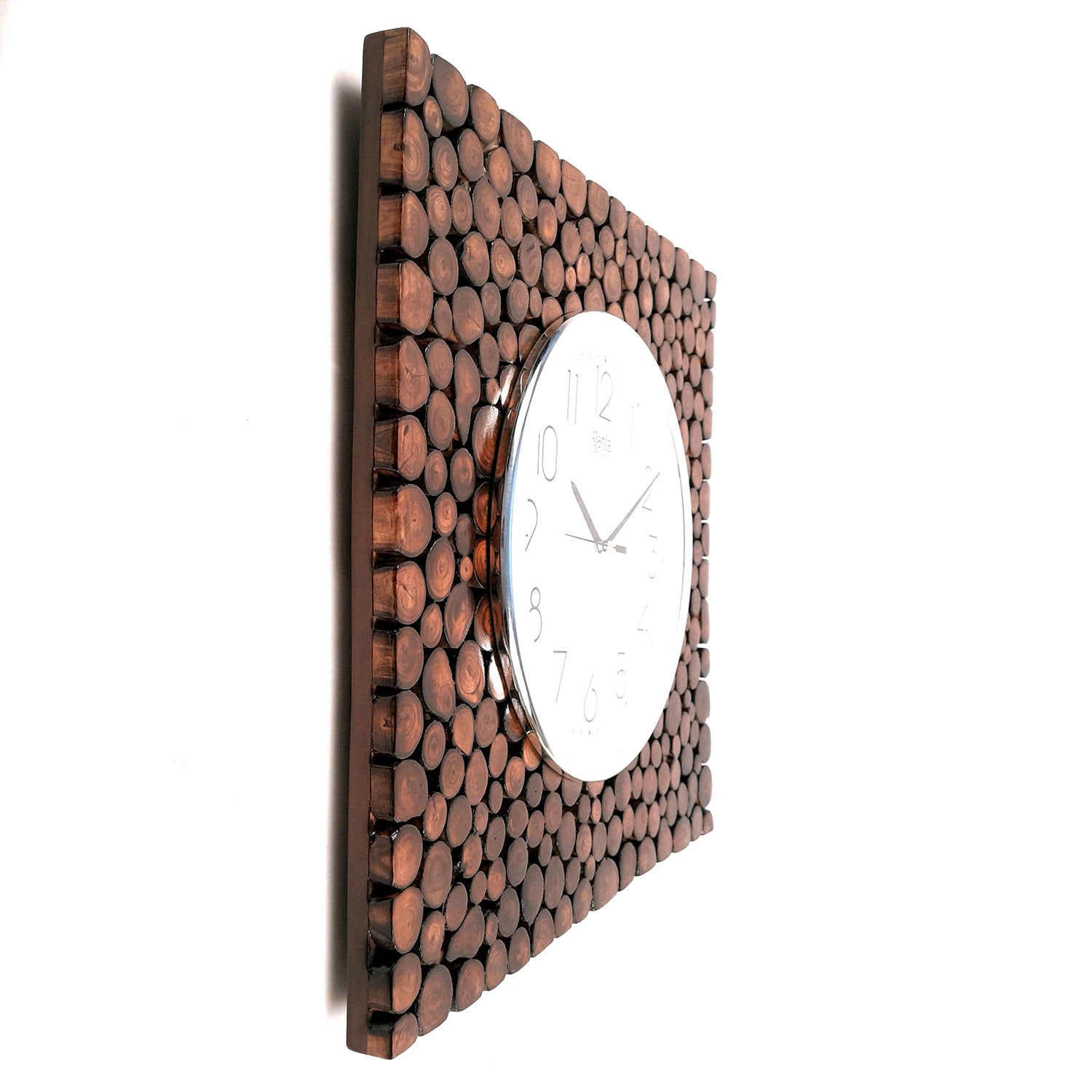Wall Clock | Antique Clock Wall Mount With Premium Wood Finish & Rustic Look - For Home, Living Room, Bedroom, Office & Hall Decoration | Wedding & Housewarming Gift - 16 Inch - Apkamart
