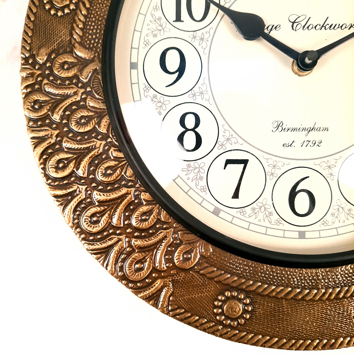 Wall Clock Vintage for Living Room | Wall Mount Clock With Antique Brass Work - For Home, Office, Bedroom, Hall Decoration | Festival Gifts & Wall Decor - 18 Inch - Apkamart #Style_Design 2