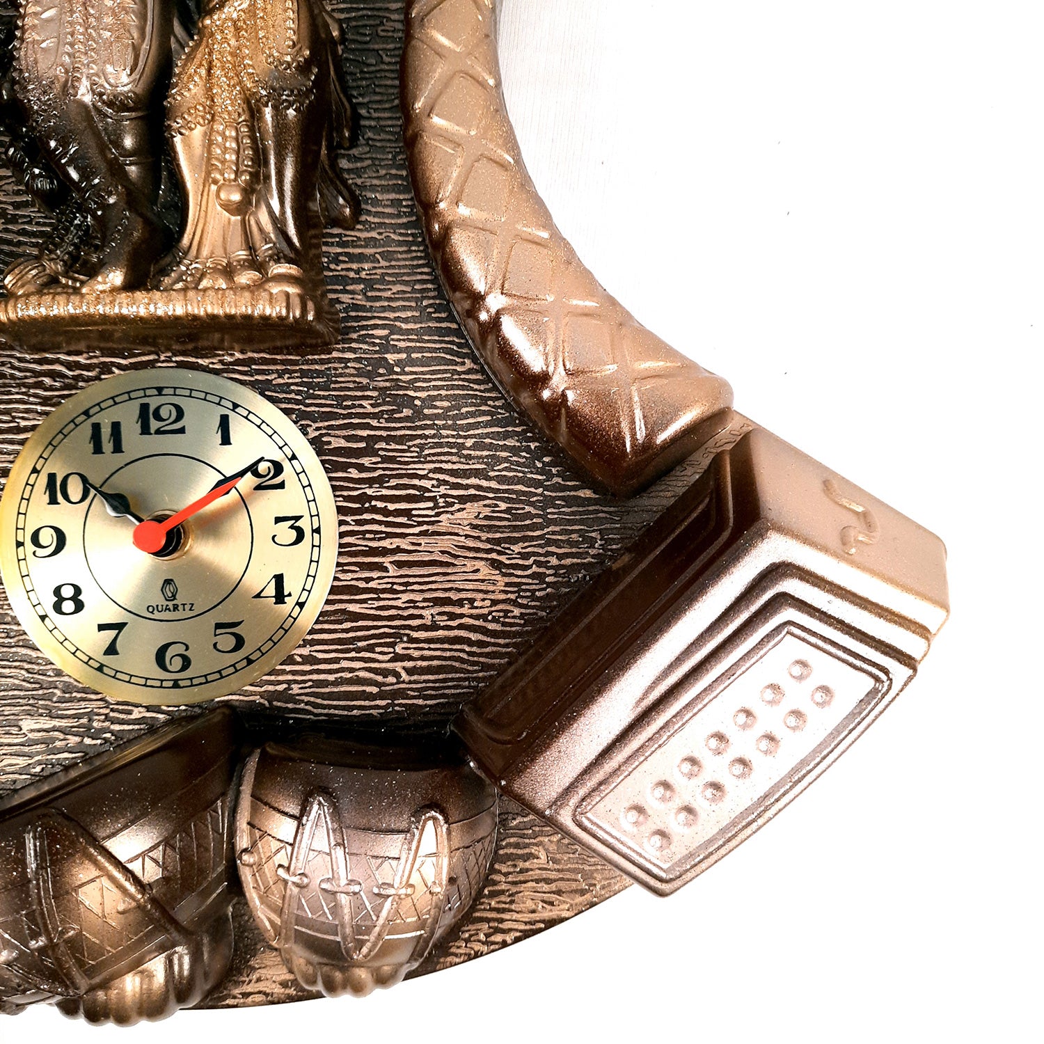 Wall Clock with Radha Krishna Statue | Diwal Ghadi Clock Wall Mount - for Home, Living Room, Bedroom, Office & Hall Decoration | Wedding & Housewarming Gift - 14 Inch